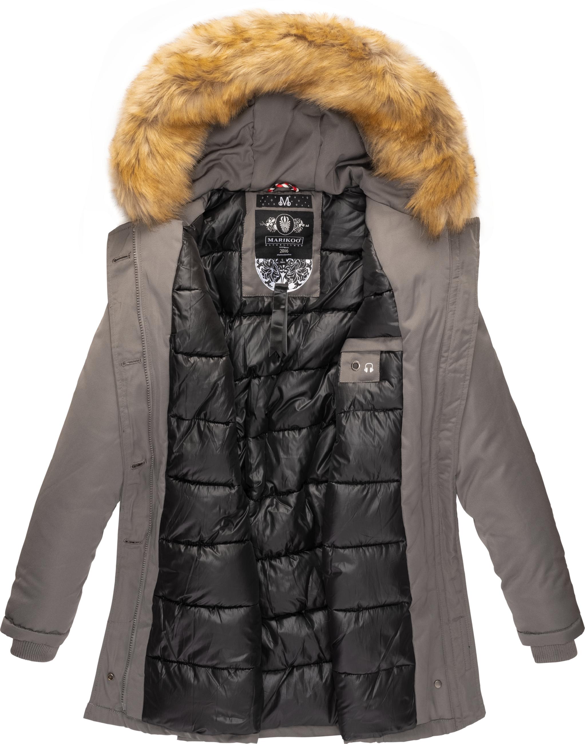 Winterparka mit Kapuze "Karmaa" Grau