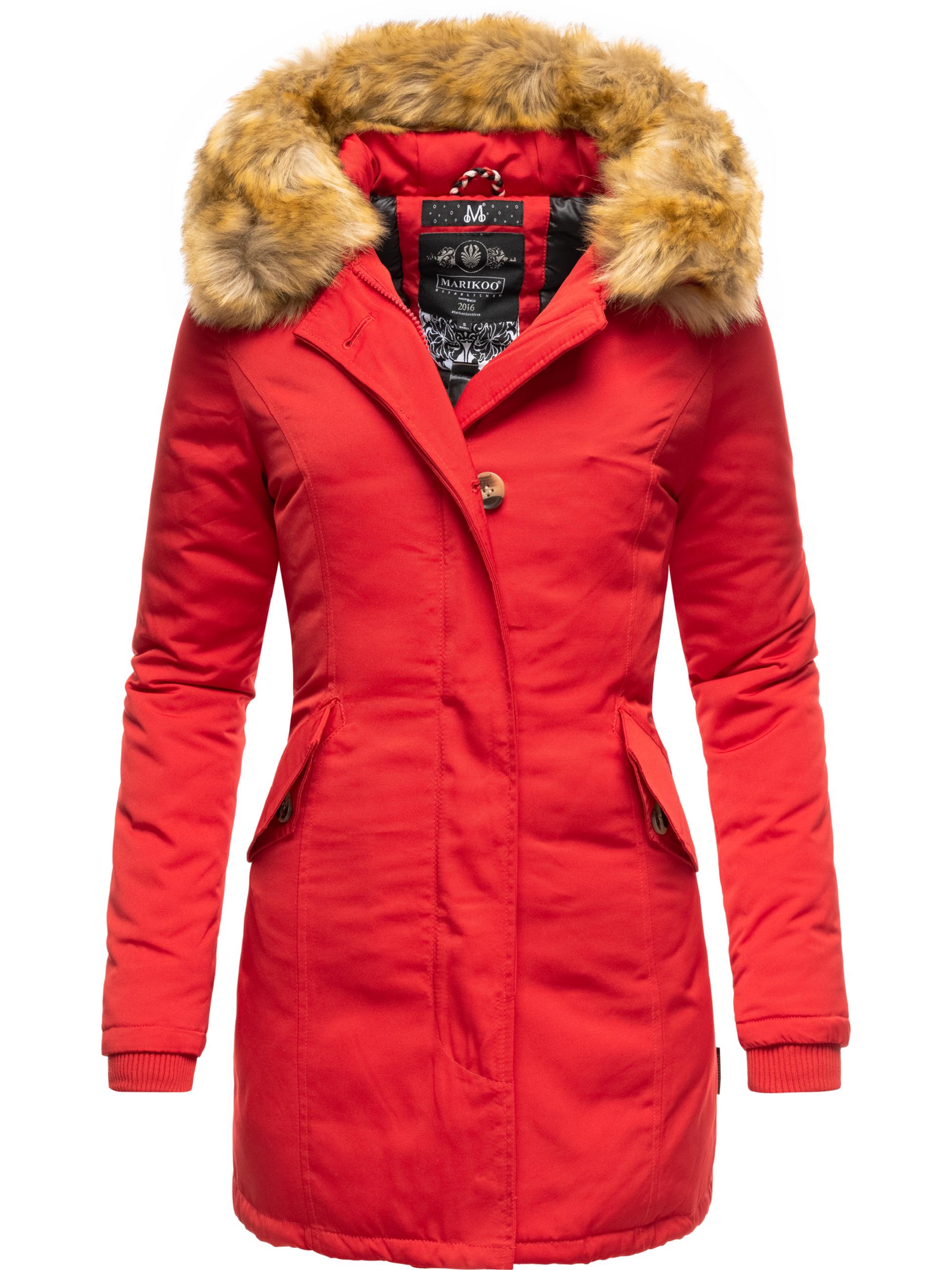 Winterparka mit Kapuze "Karmaa" Rot