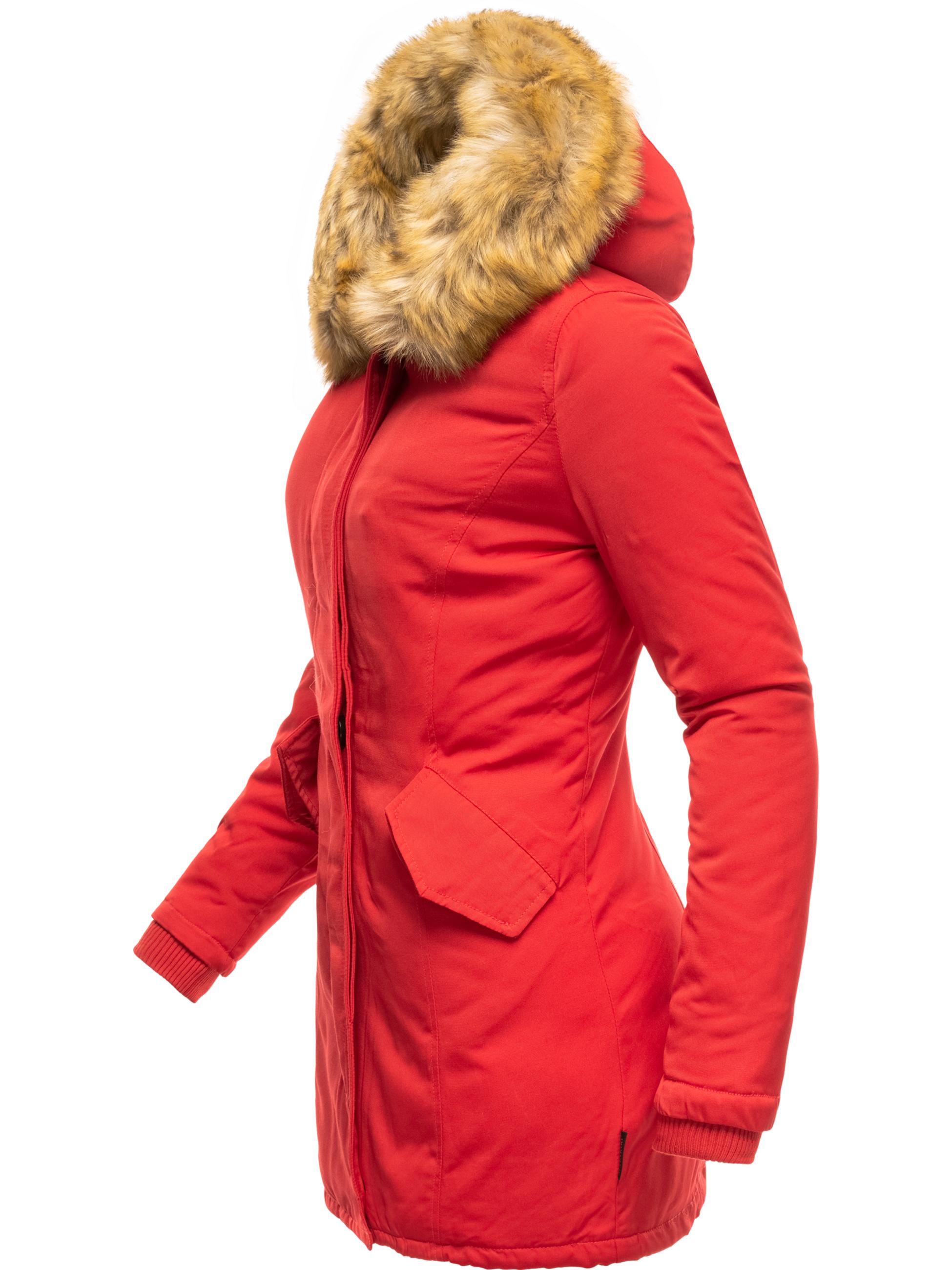 Winterparka mit Kapuze "Karmaa" Rot