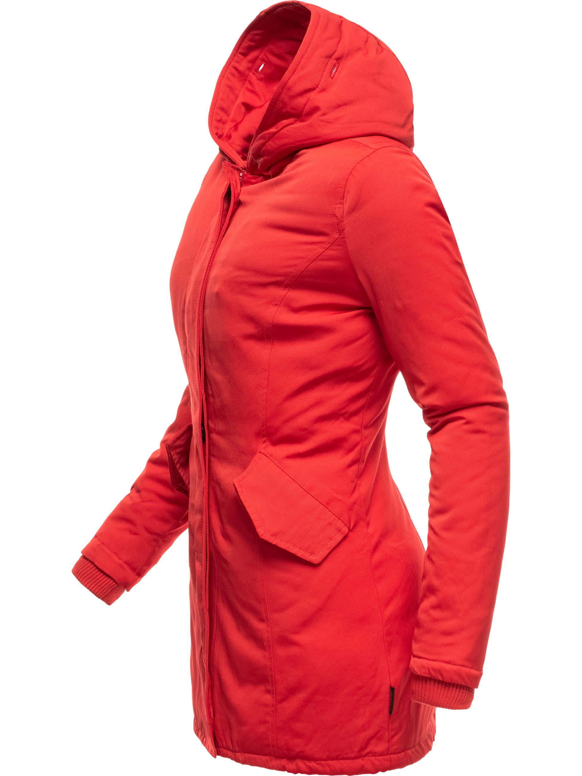 Winterparka mit Kapuze "Karmaa" Rot