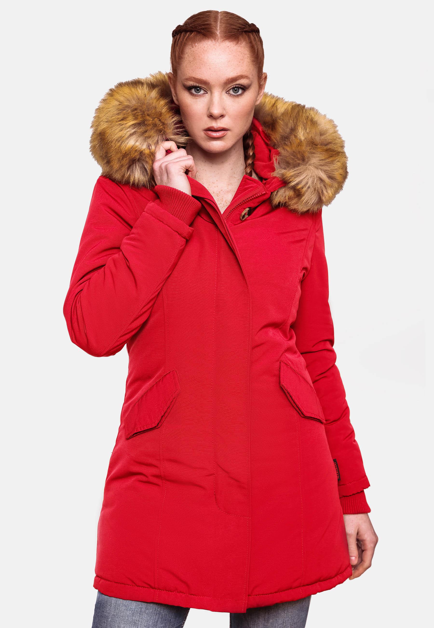 Winterparka mit Kapuze "Karmaa" Rot