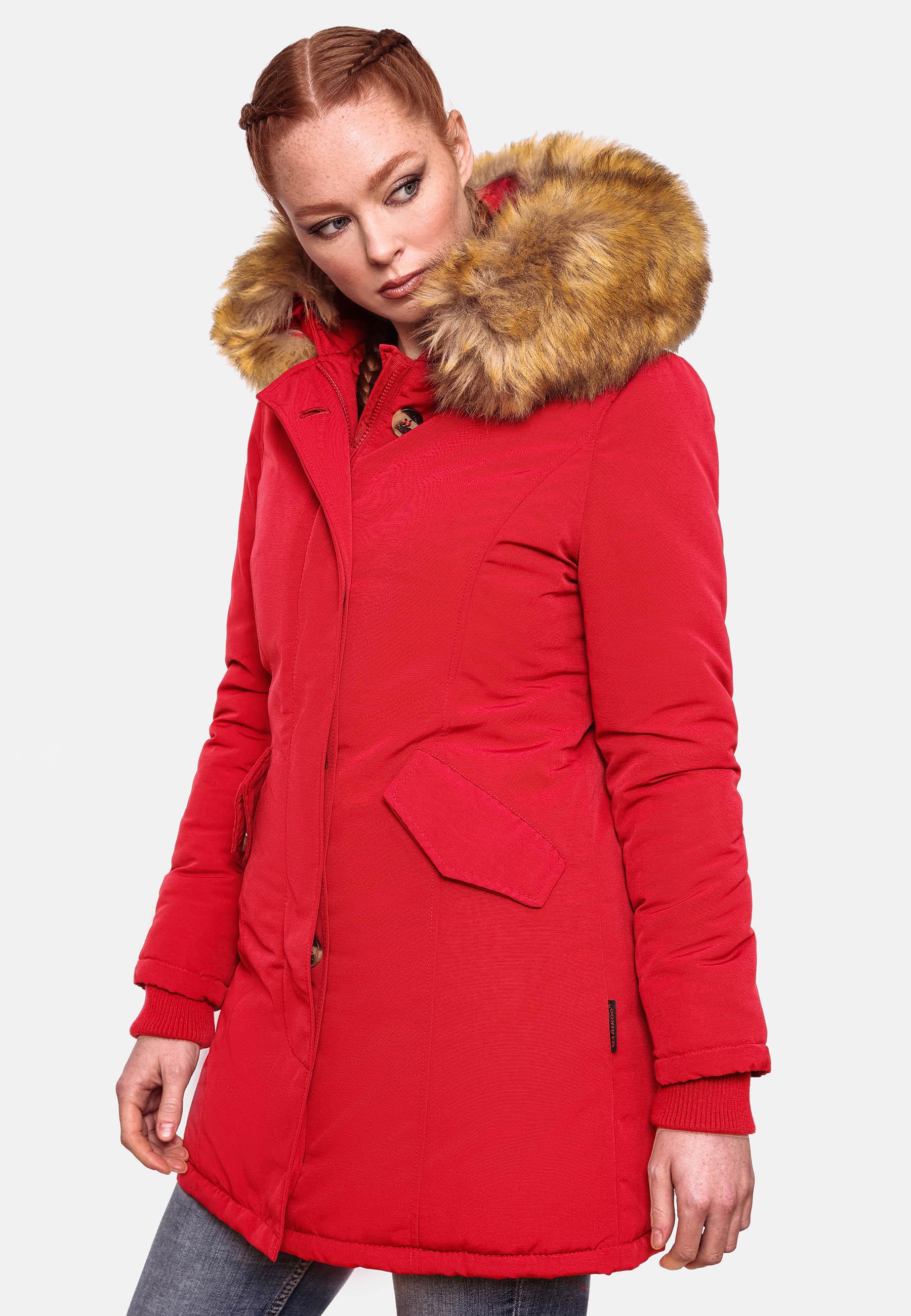 Winterparka mit Kapuze "Karmaa" Rot