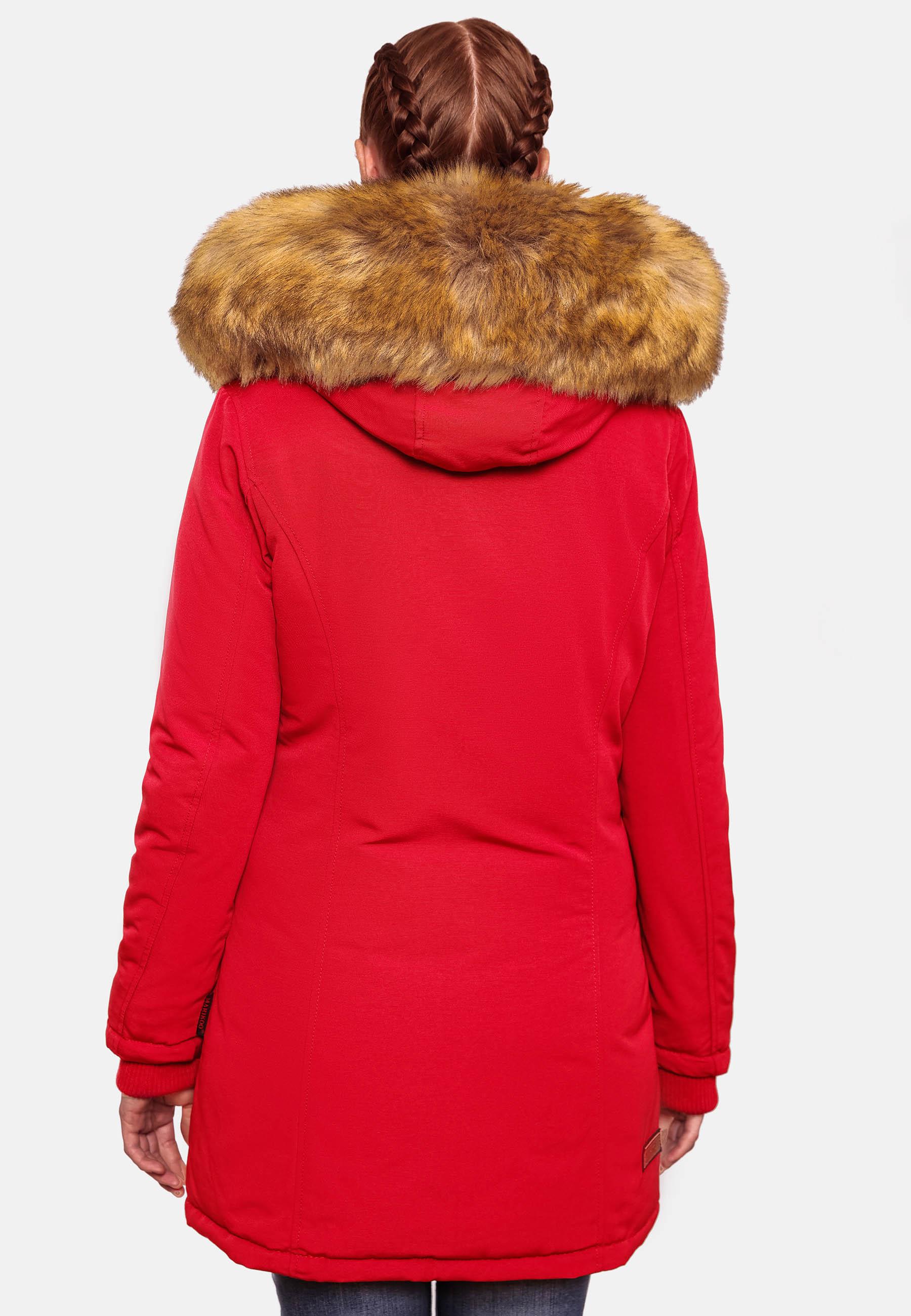 Winterparka mit Kapuze "Karmaa" Rot