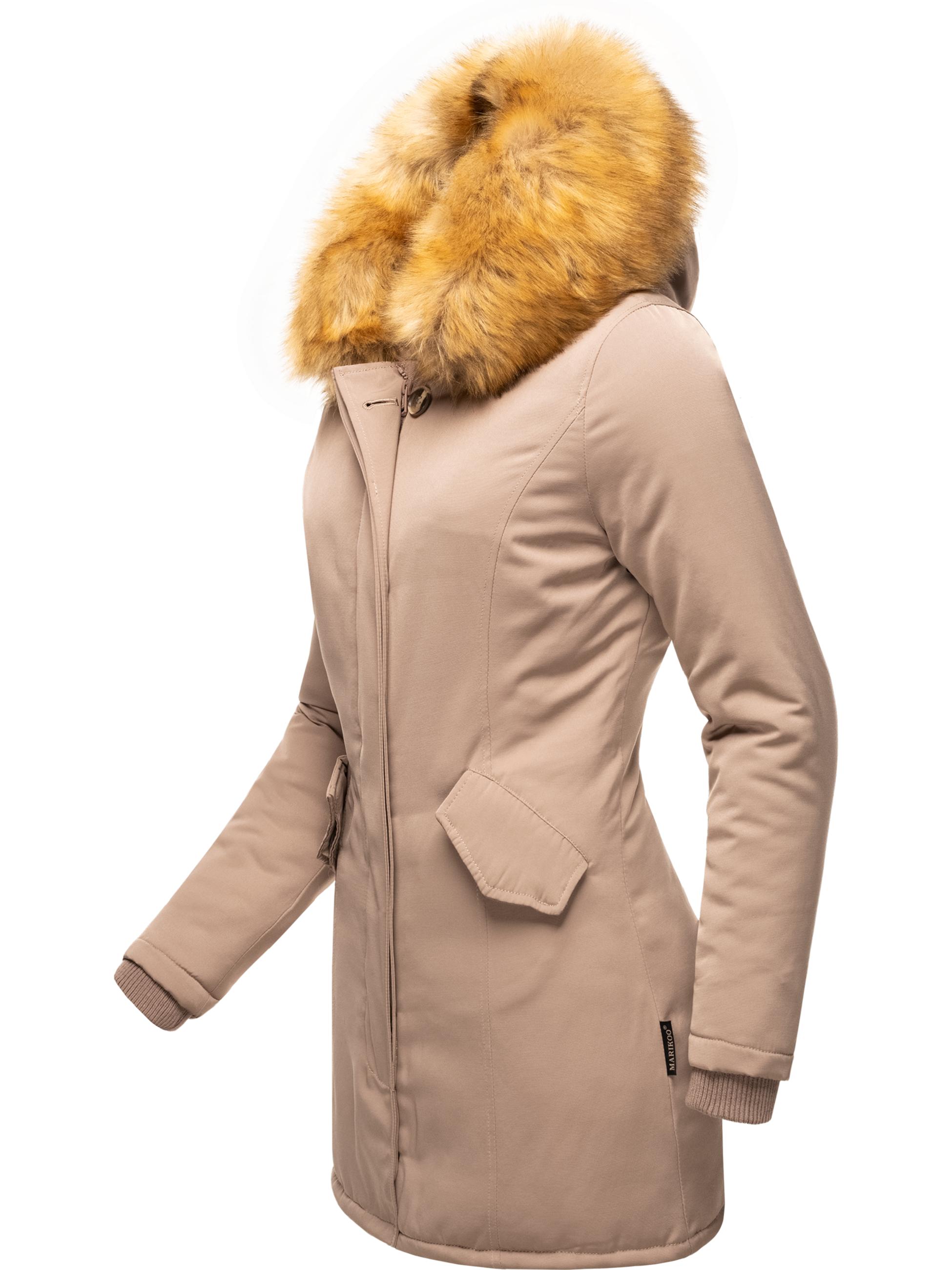 Winterparka mit Kapuze "Karmaa" Taupe