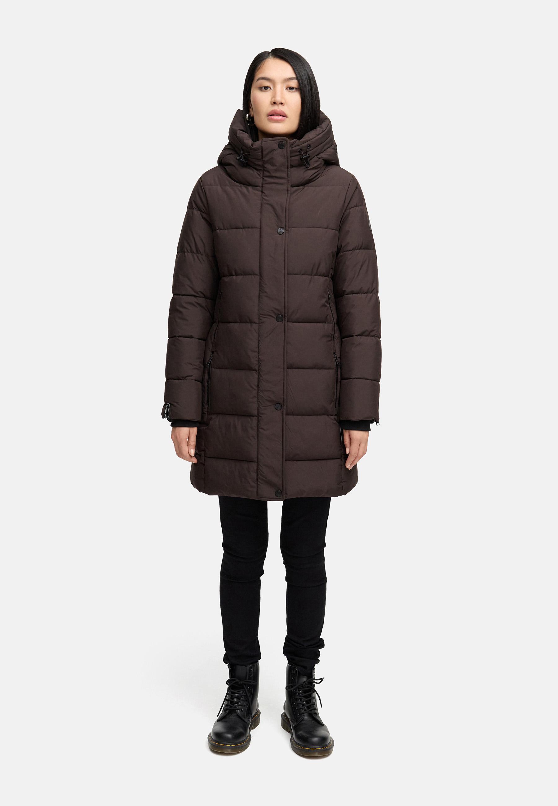 Steppmantel mit Kapuze "Karumikoo XVI" Choco