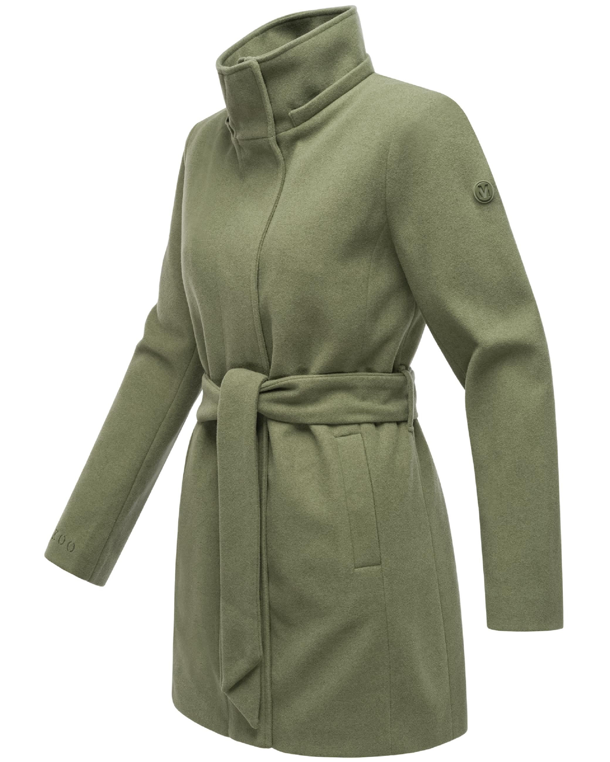 Kurzmantel in Woll-Optik mit abnehmbarer Kapuze "Katalinaa 16" Olive Leaf