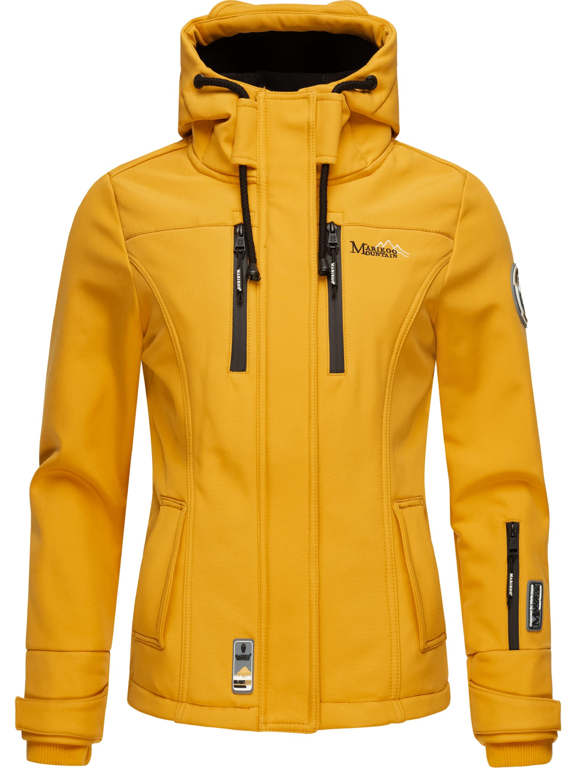 Übergang Softshell-Jacke mit Kapuze "Kleinezicke" Amber Yellow