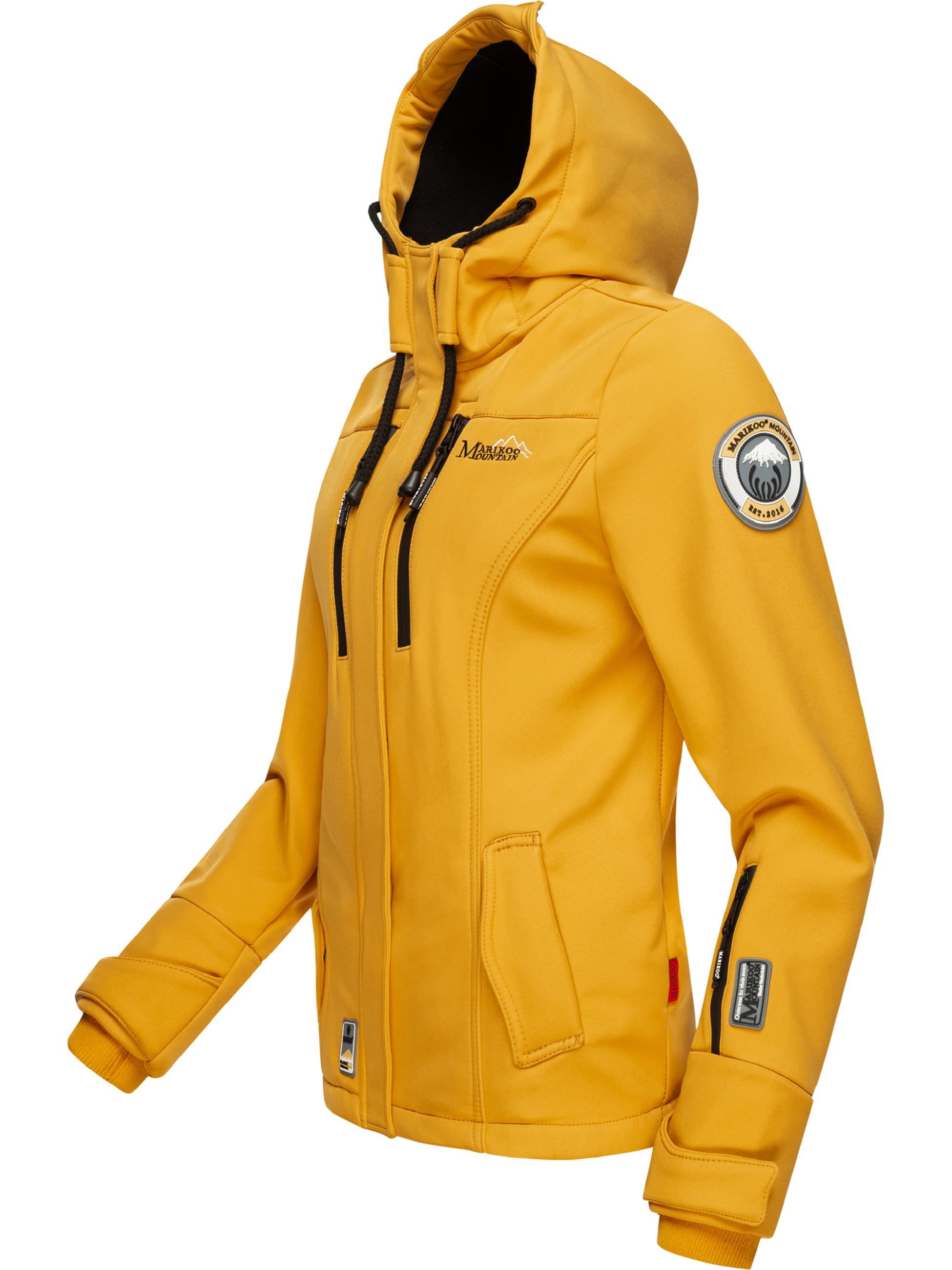 Übergang Softshell-Jacke mit Kapuze "Kleinezicke" Amber Yellow