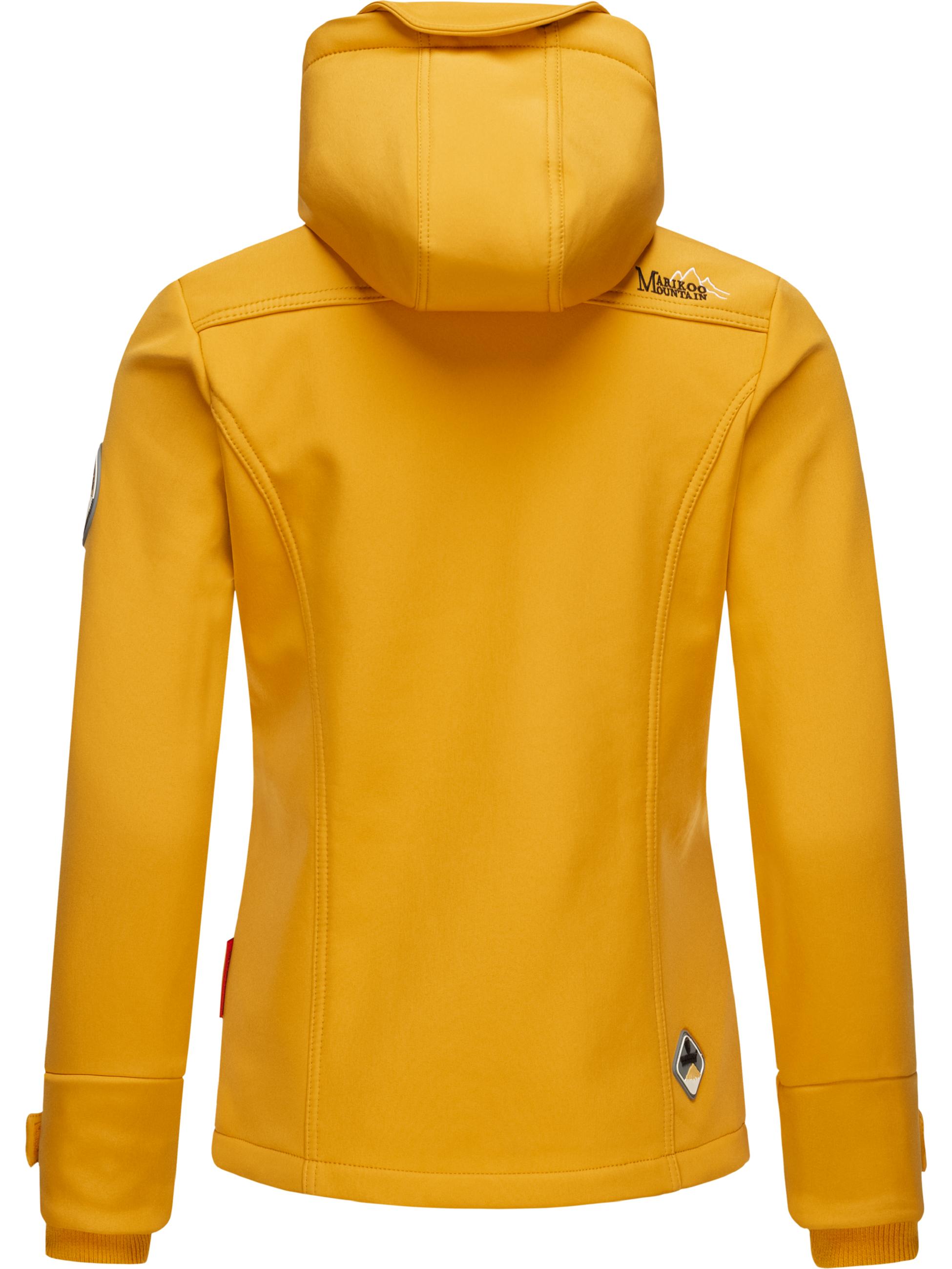 Übergang Softshell-Jacke mit Kapuze "Kleinezicke" Amber Yellow