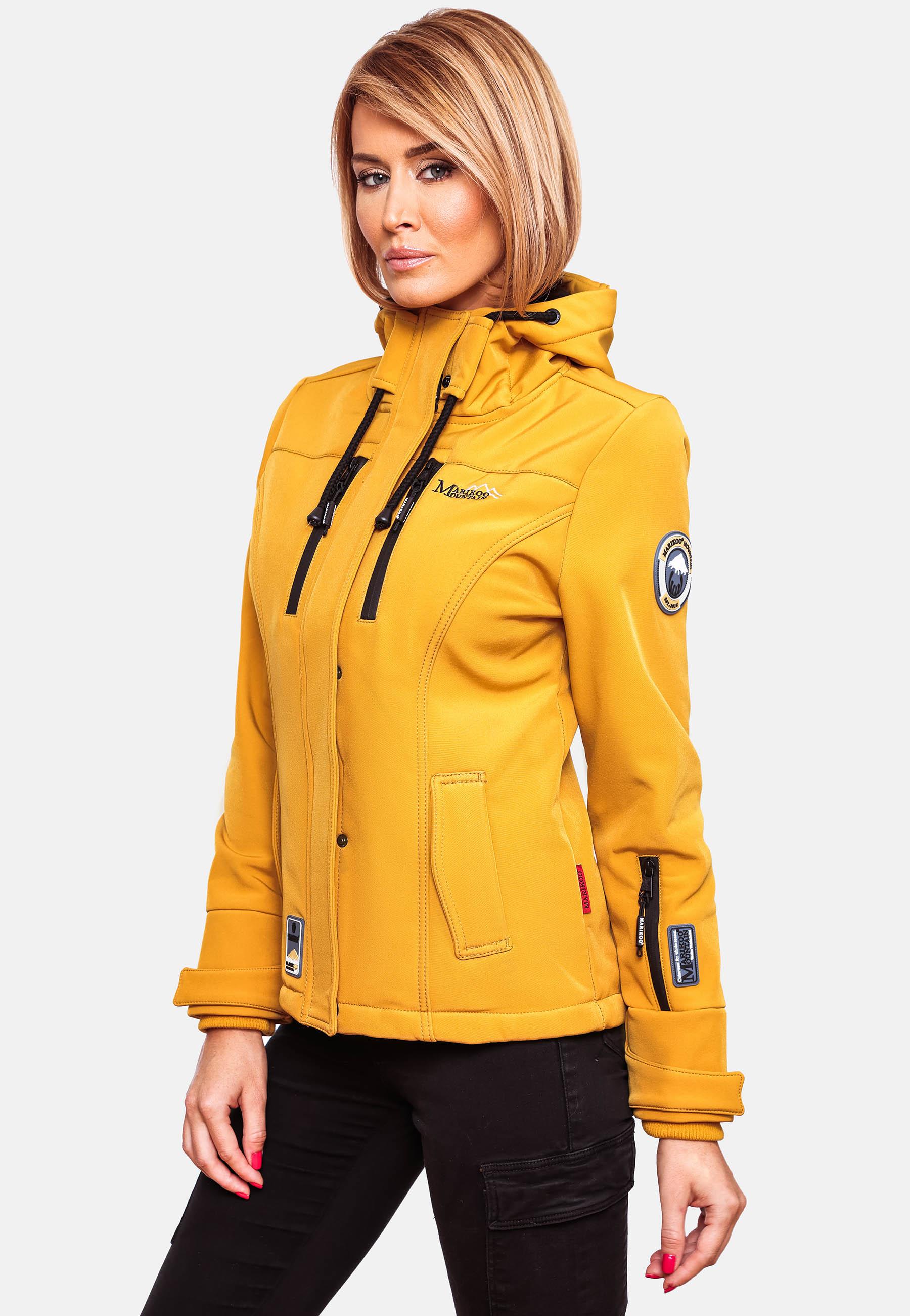 Übergang Softshell-Jacke mit Kapuze "Kleinezicke" Amber Yellow