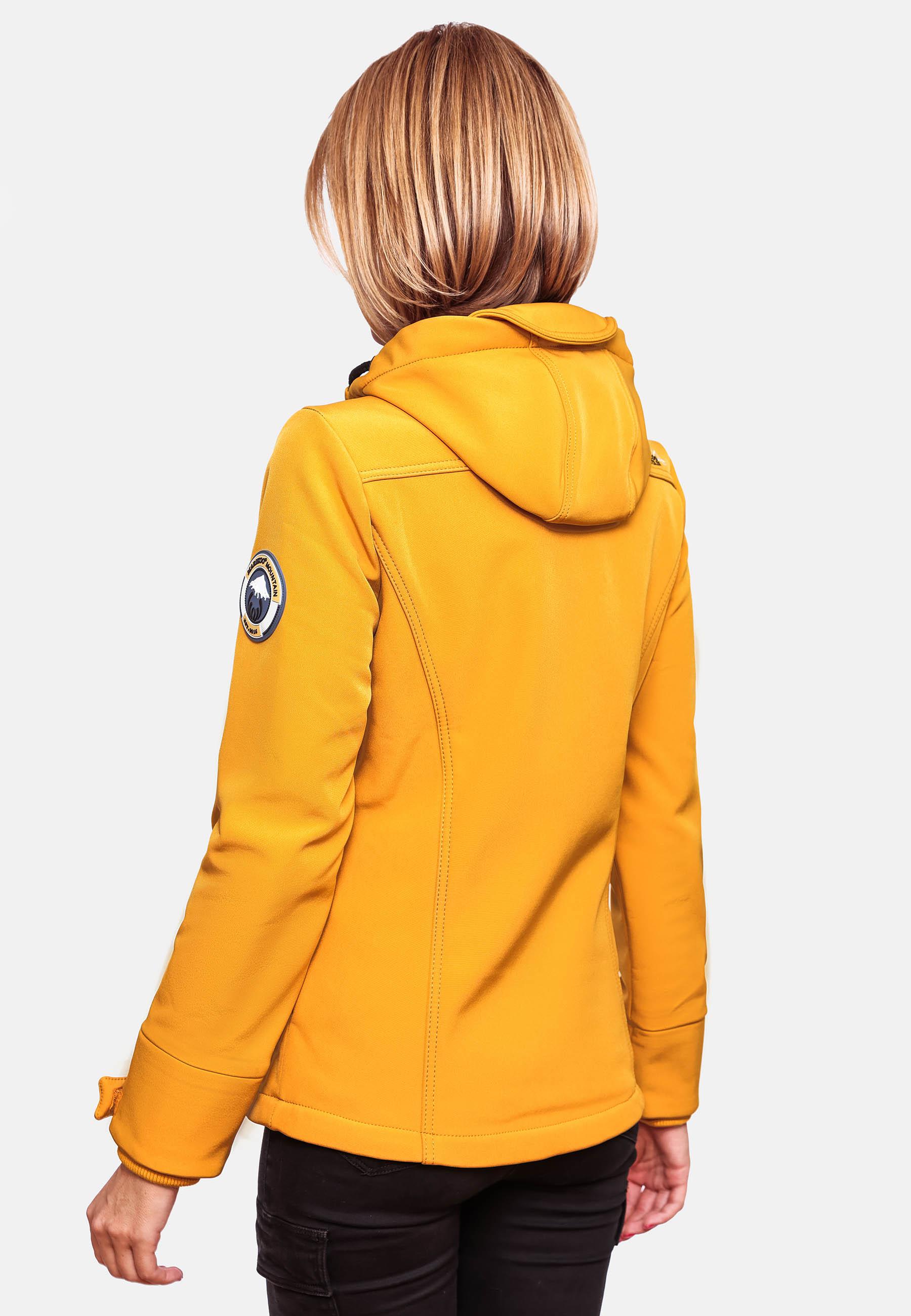 Übergang Softshell-Jacke mit Kapuze "Kleinezicke" Amber Yellow