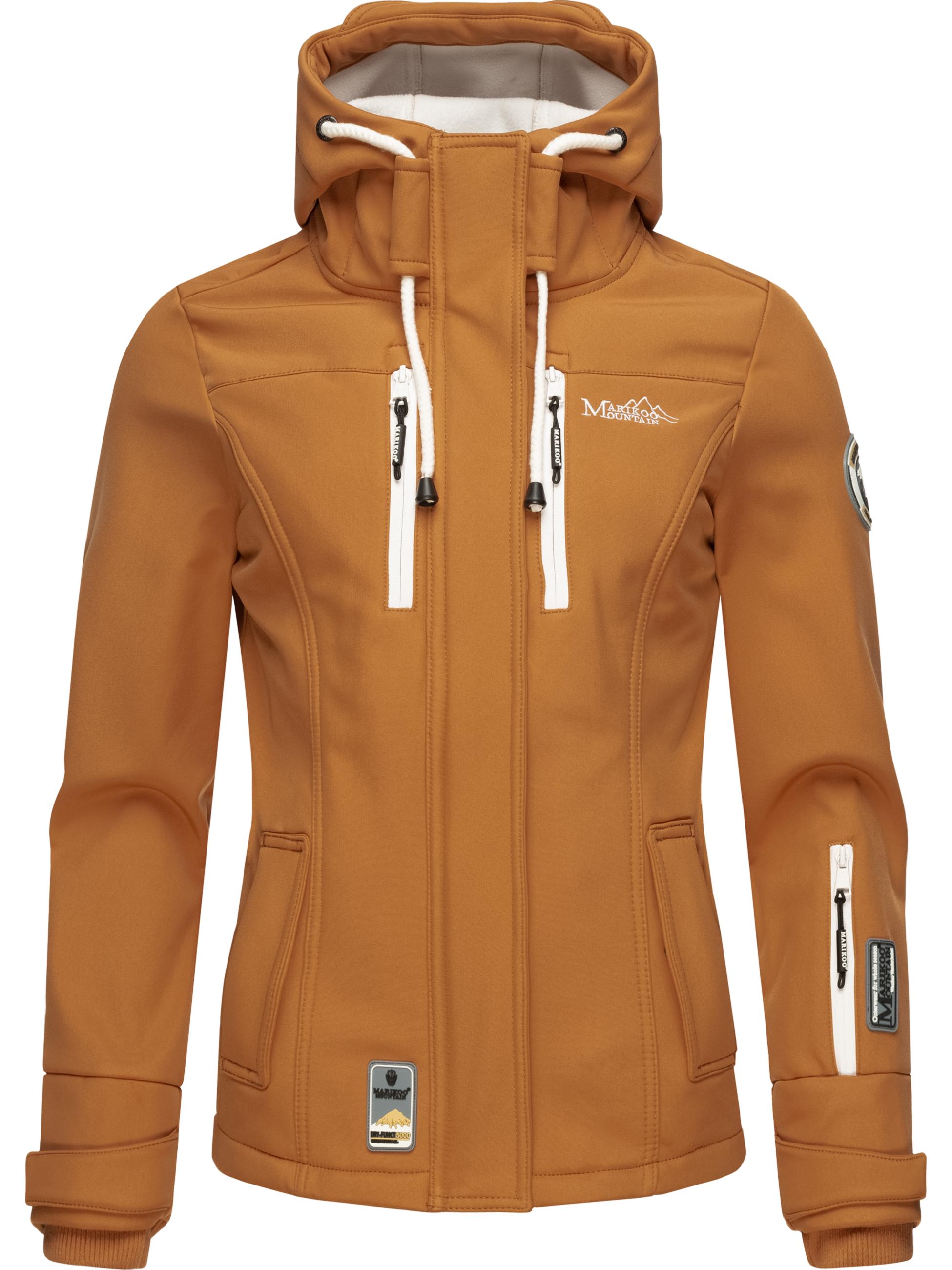 Übergang Softshell-Jacke mit Kapuze "Kleinezicke" Caramel Brown