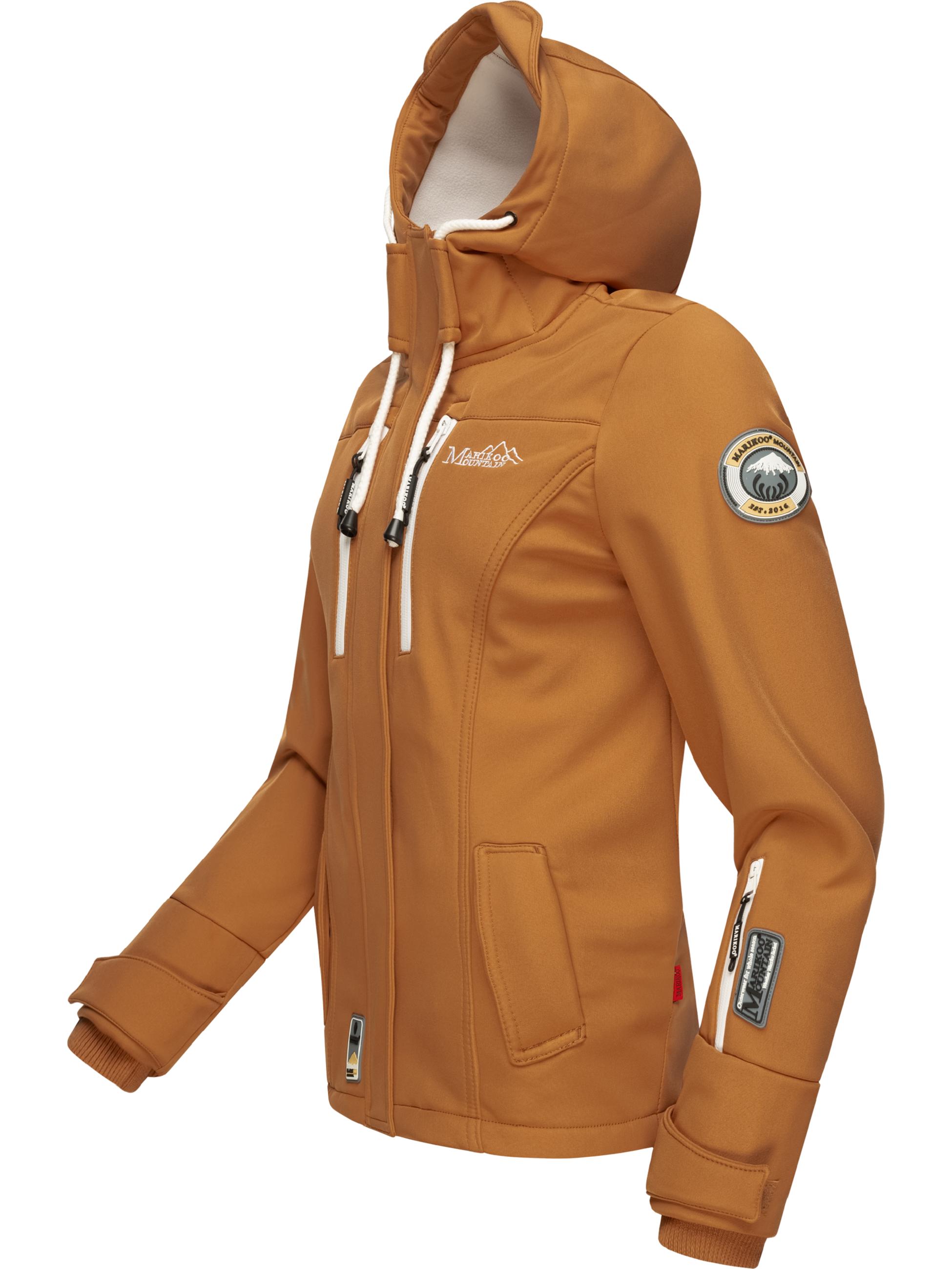 Übergang Softshell-Jacke mit Kapuze "Kleinezicke" Caramel Brown