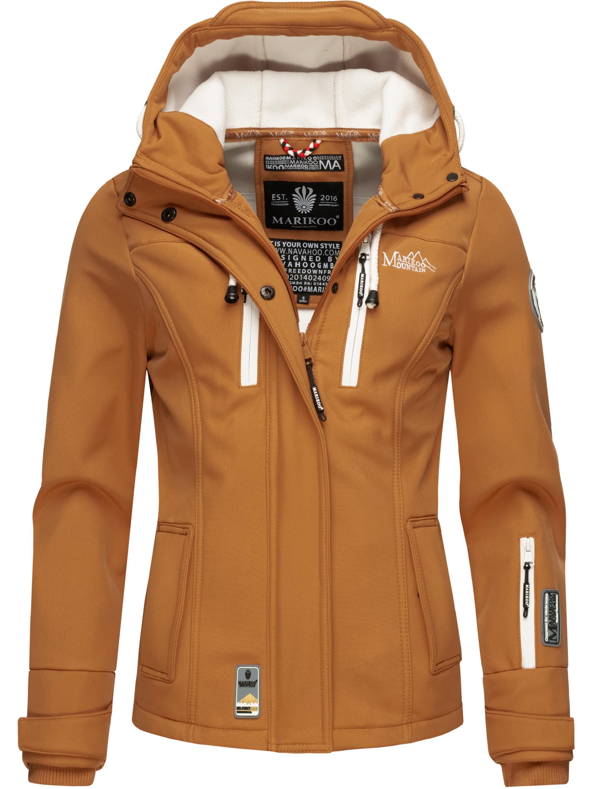 Übergang Softshell-Jacke mit Kapuze "Kleinezicke" Caramel Brown