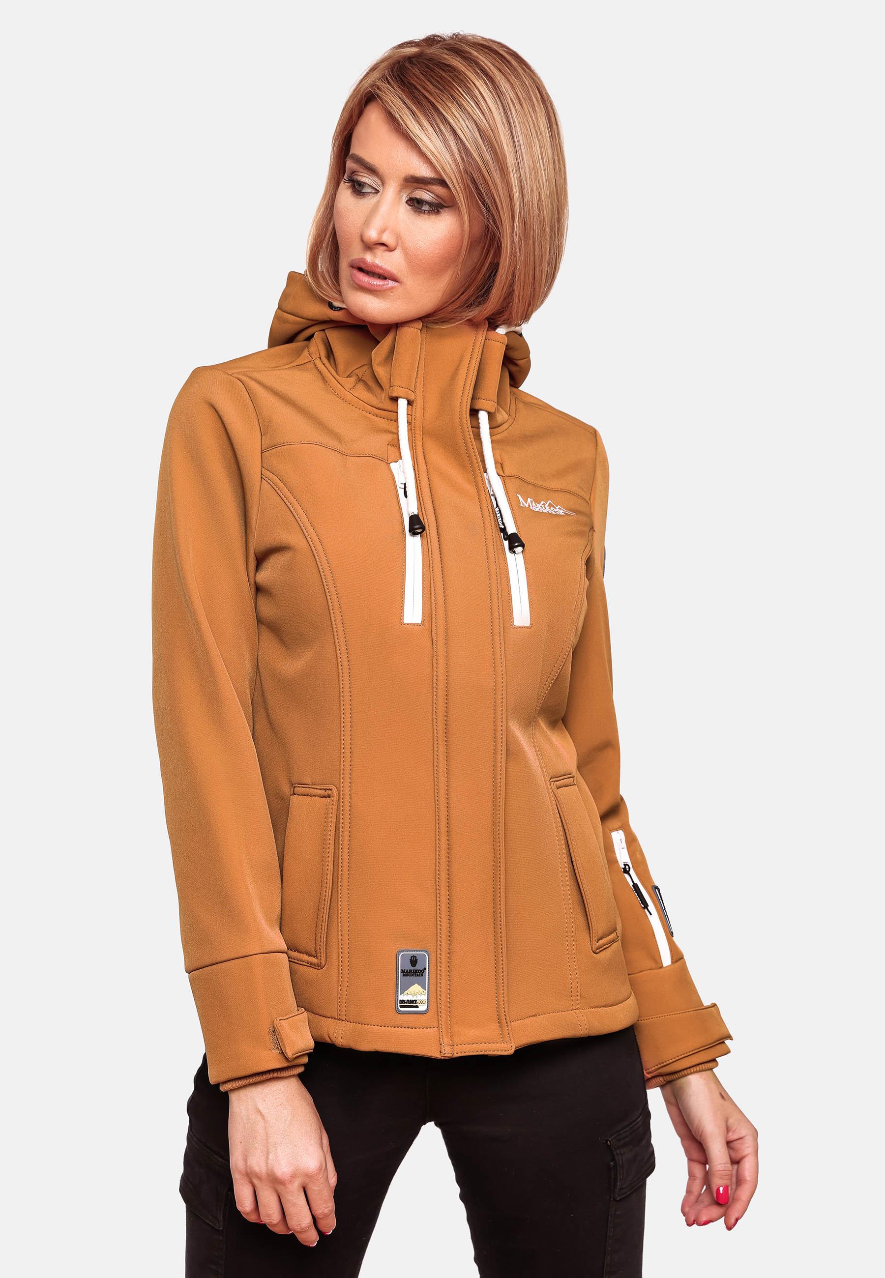 Übergang Softshell-Jacke mit Kapuze "Kleinezicke" Caramel Brown