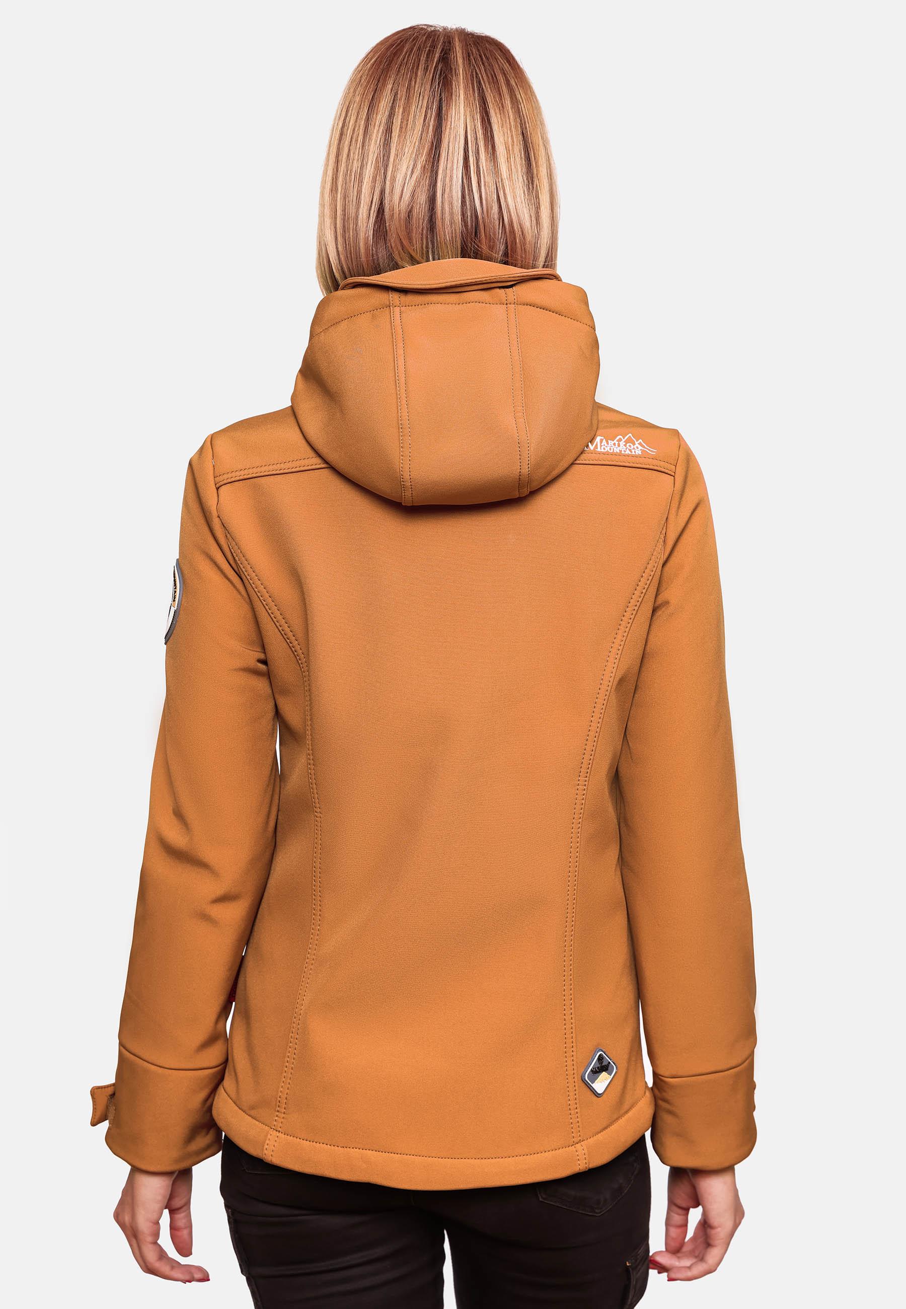 Übergang Softshell-Jacke mit Kapuze "Kleinezicke" Caramel Brown