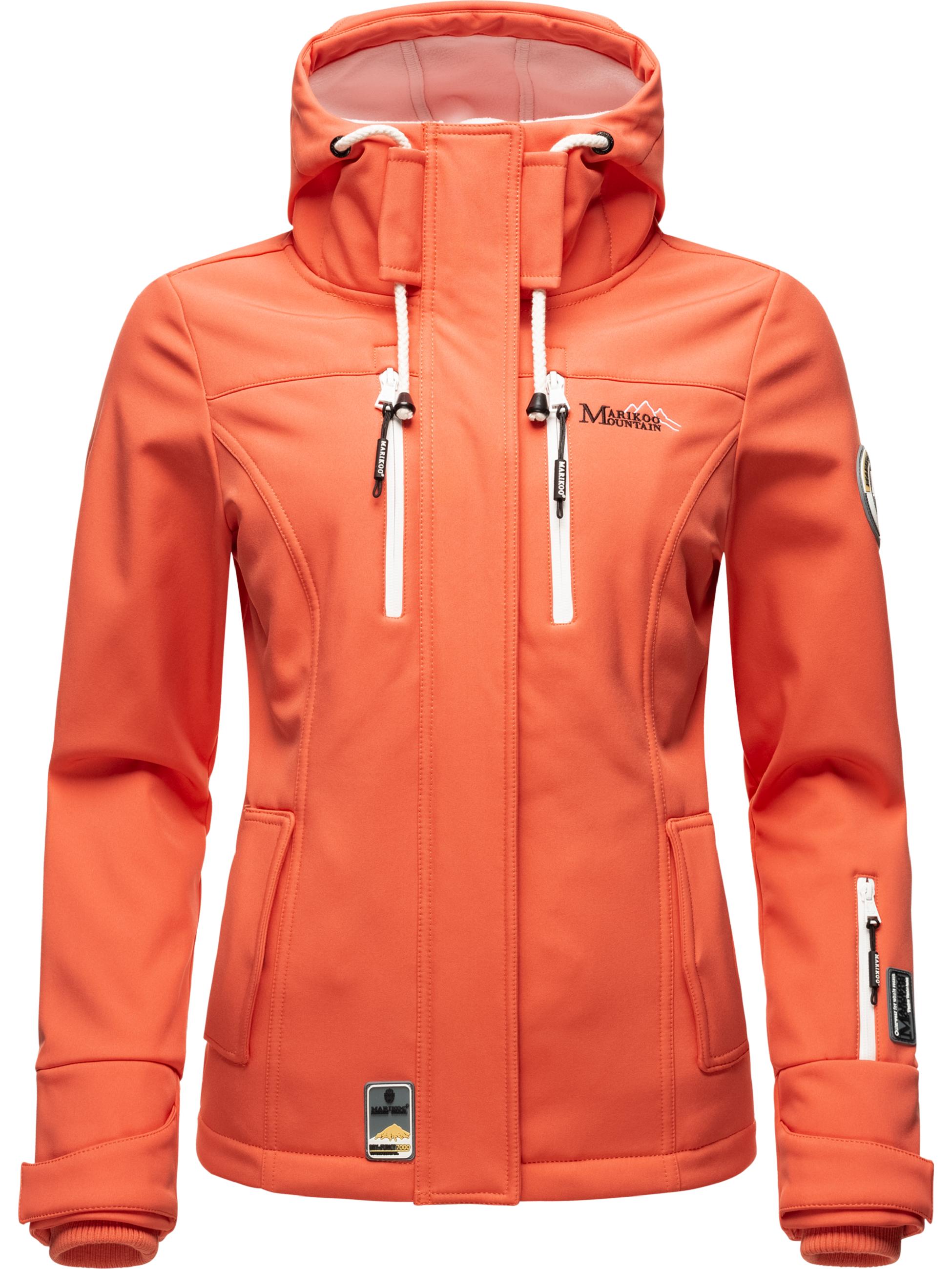 Übergang Softshell-Jacke mit Kapuze "Kleinezicke" Coral