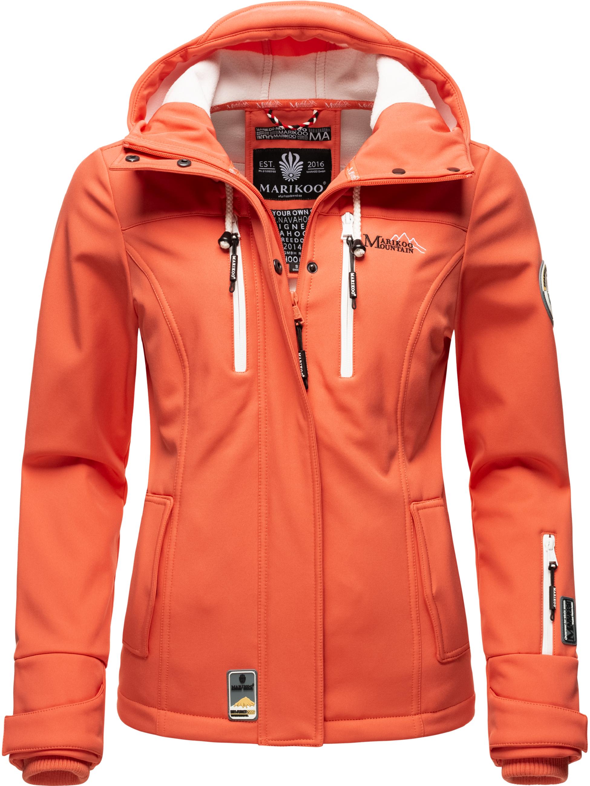 Übergang Softshell-Jacke mit Kapuze "Kleinezicke" Coral