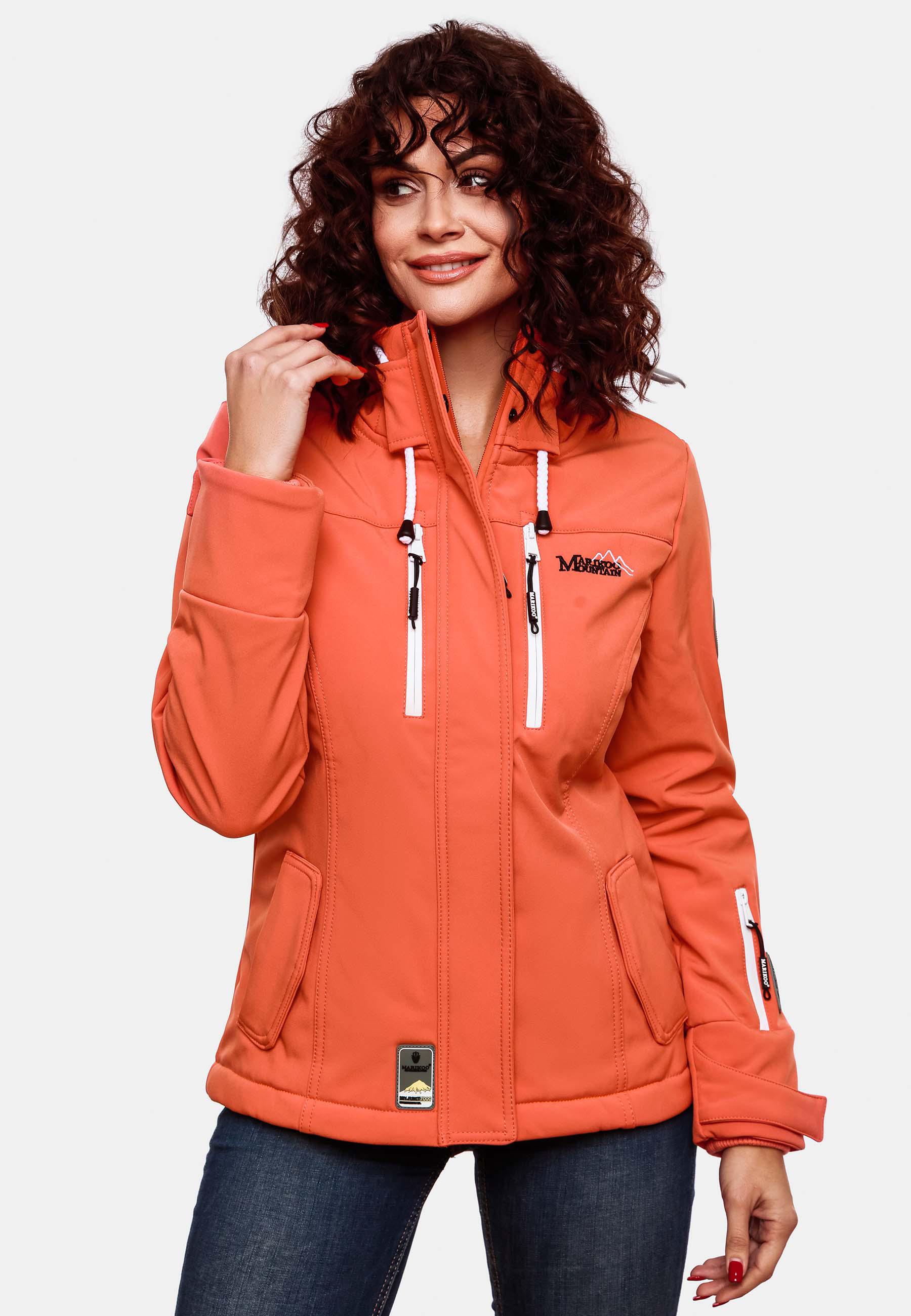 Übergang Softshell-Jacke mit Kapuze "Kleinezicke" Coral