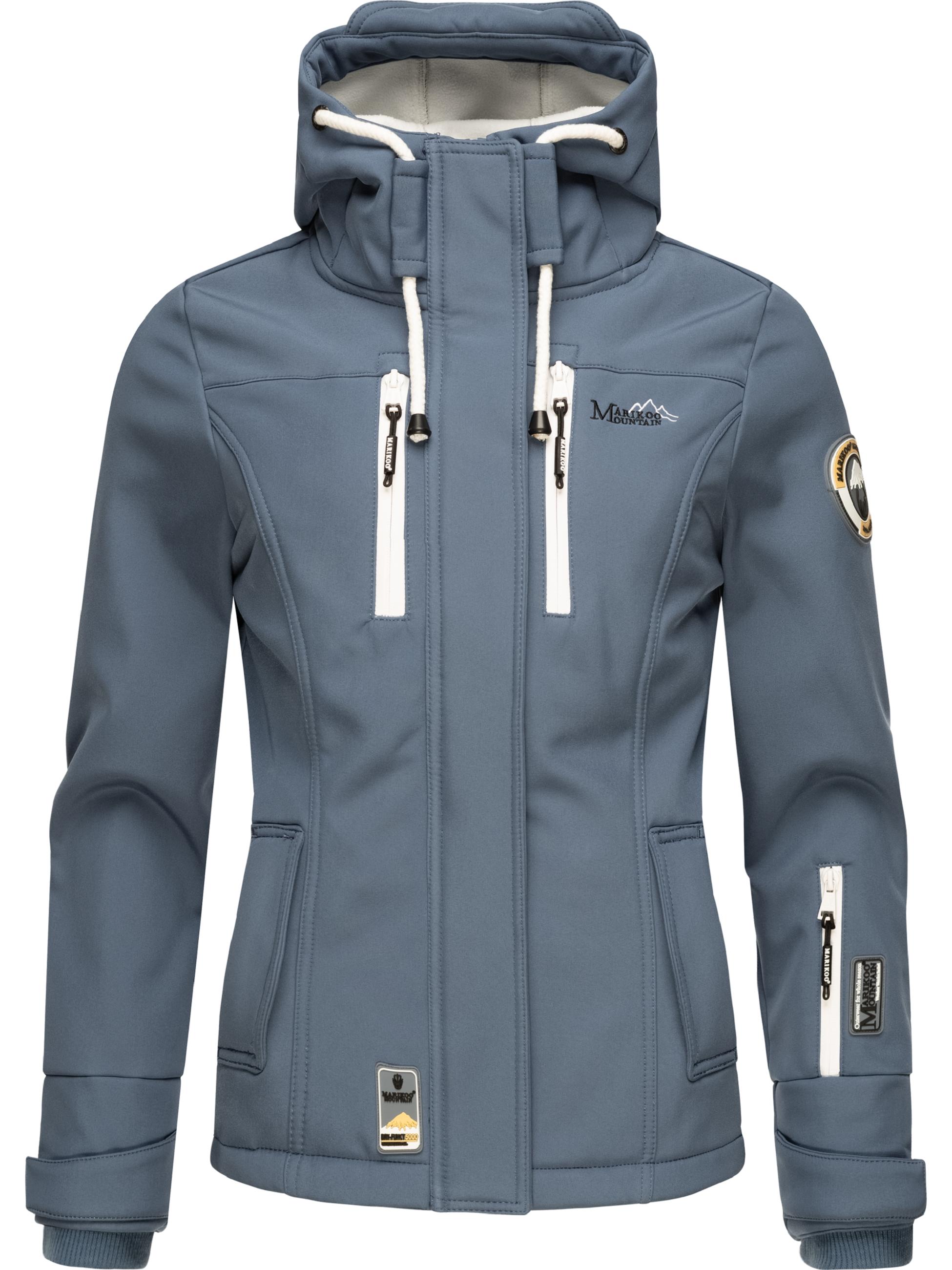 Übergang Softshell-Jacke mit Kapuze "Kleinezicke" Dusty Blue