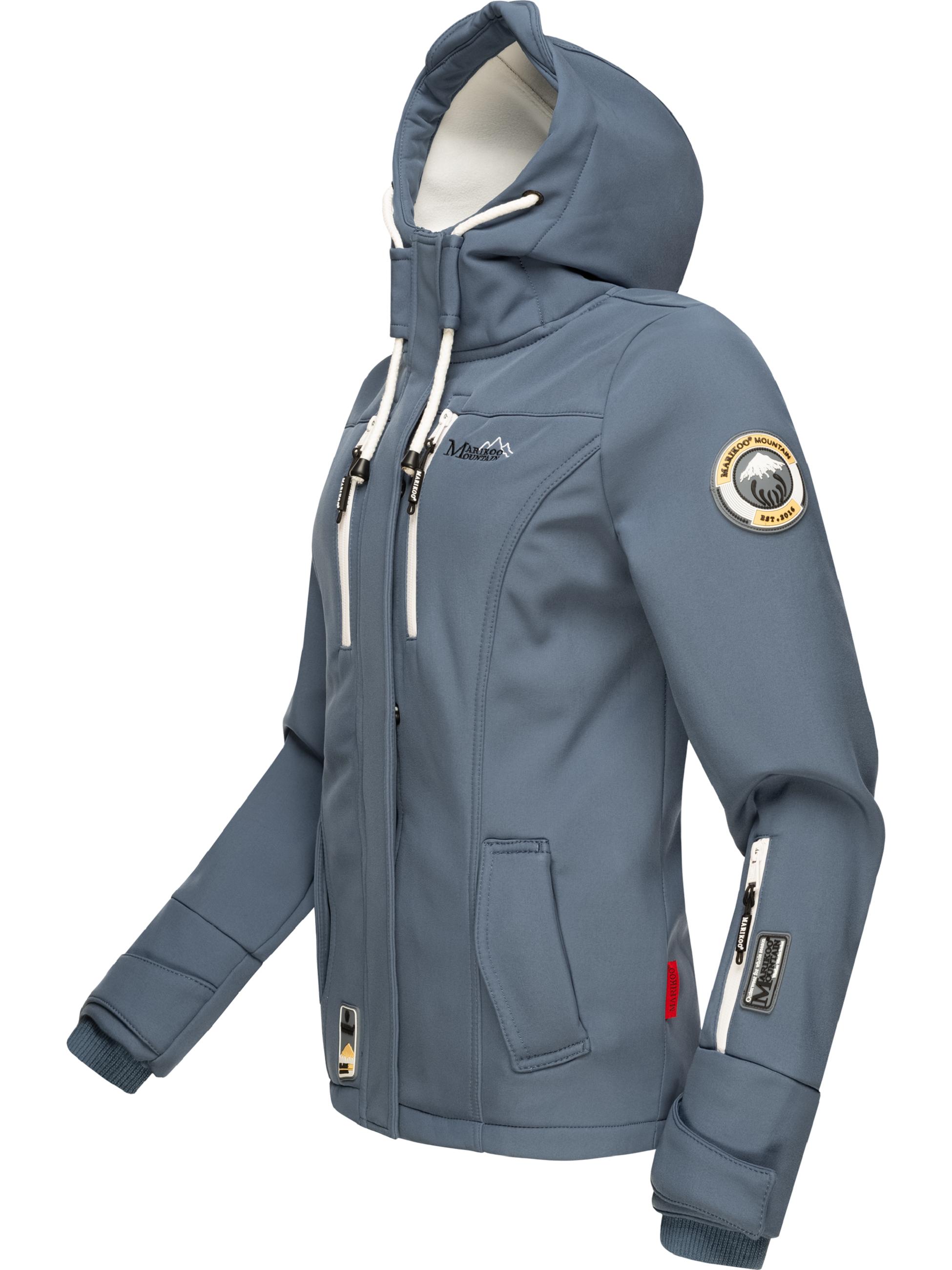 Übergang Softshell-Jacke mit Kapuze "Kleinezicke" Dusty Blue