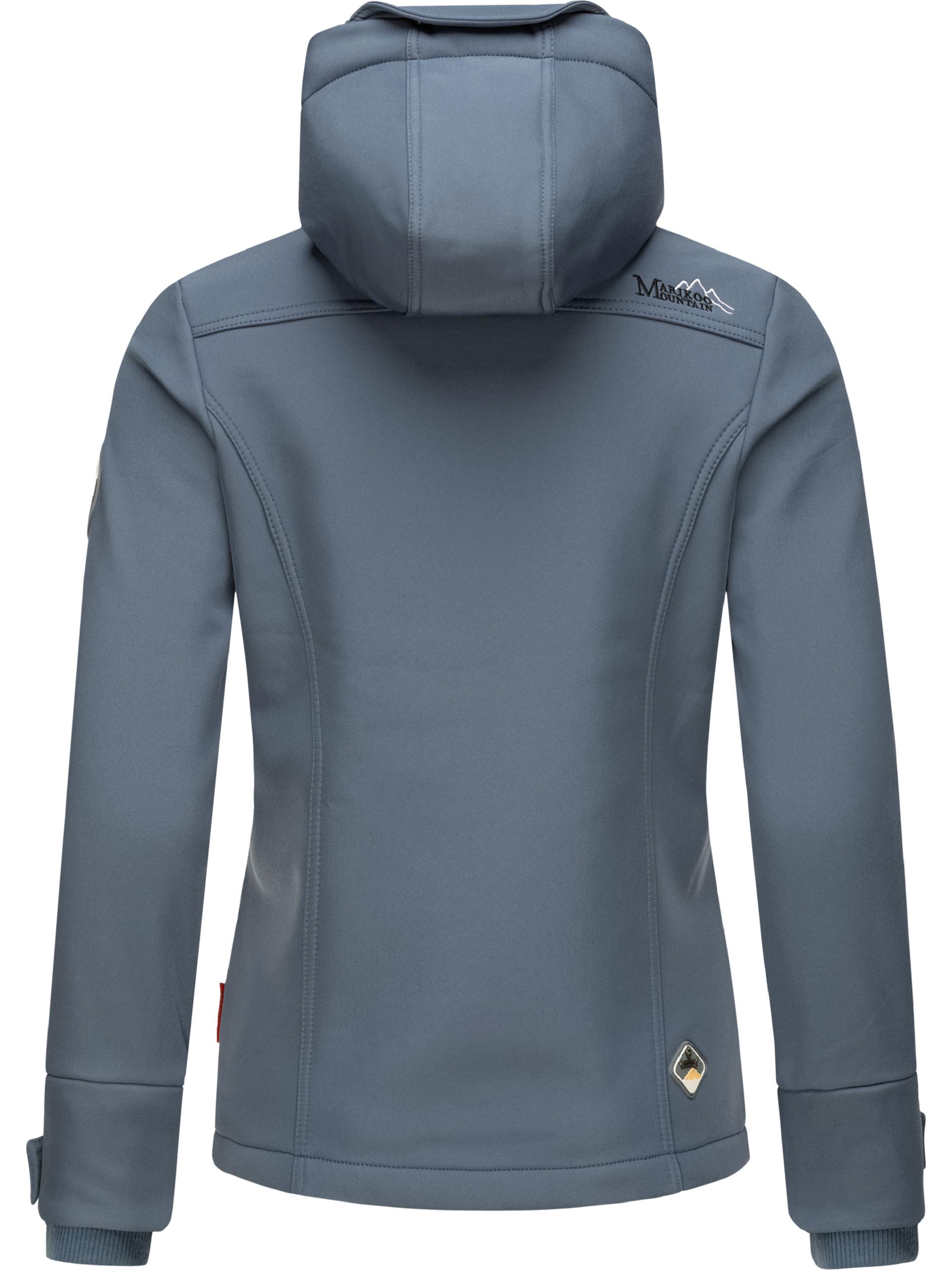 Übergang Softshell-Jacke mit Kapuze "Kleinezicke" Dusty Blue