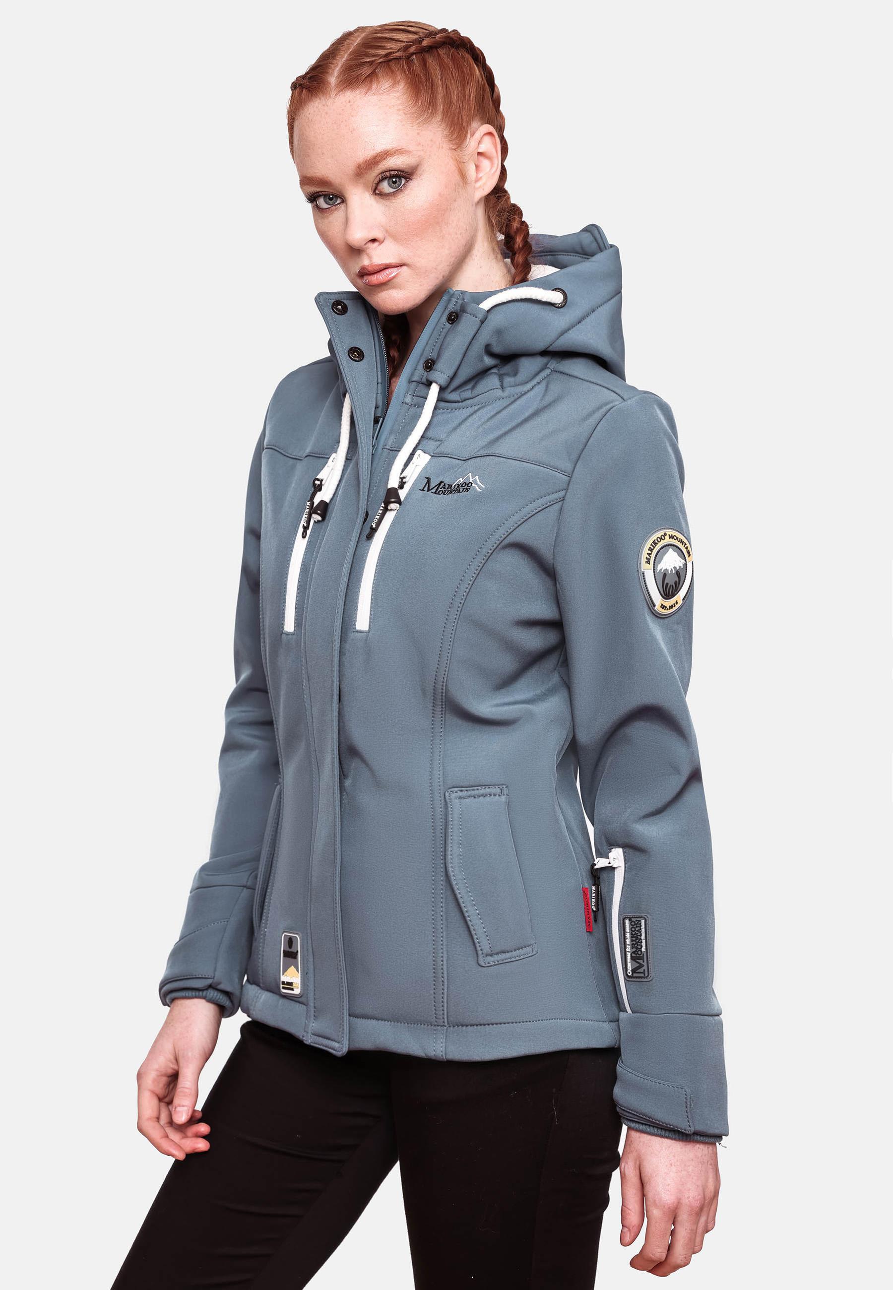 Übergang Softshell-Jacke mit Kapuze "Kleinezicke" Dusty Blue