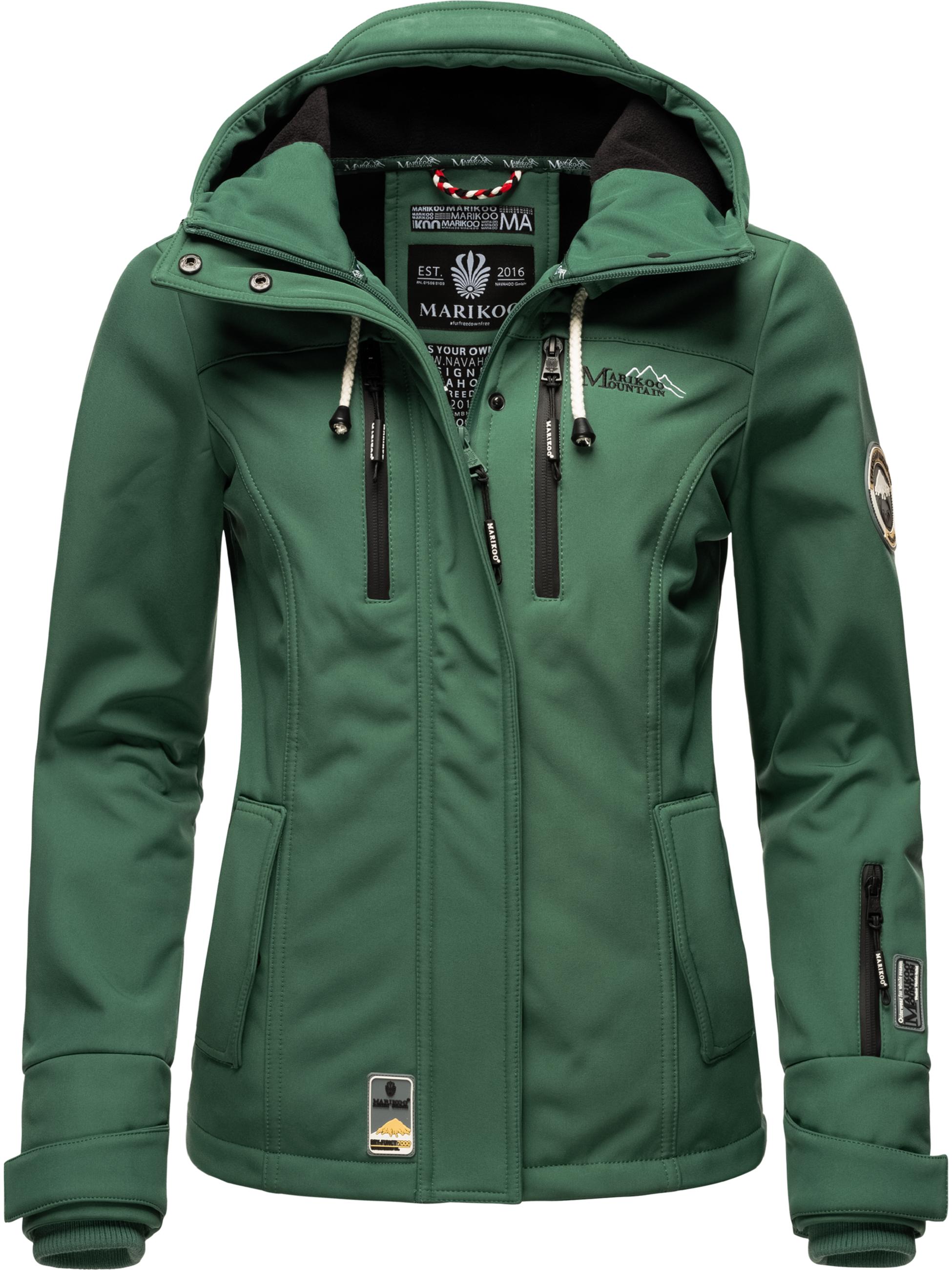 Übergang Softshell-Jacke mit Kapuze "Kleinezicke" Dusty Green