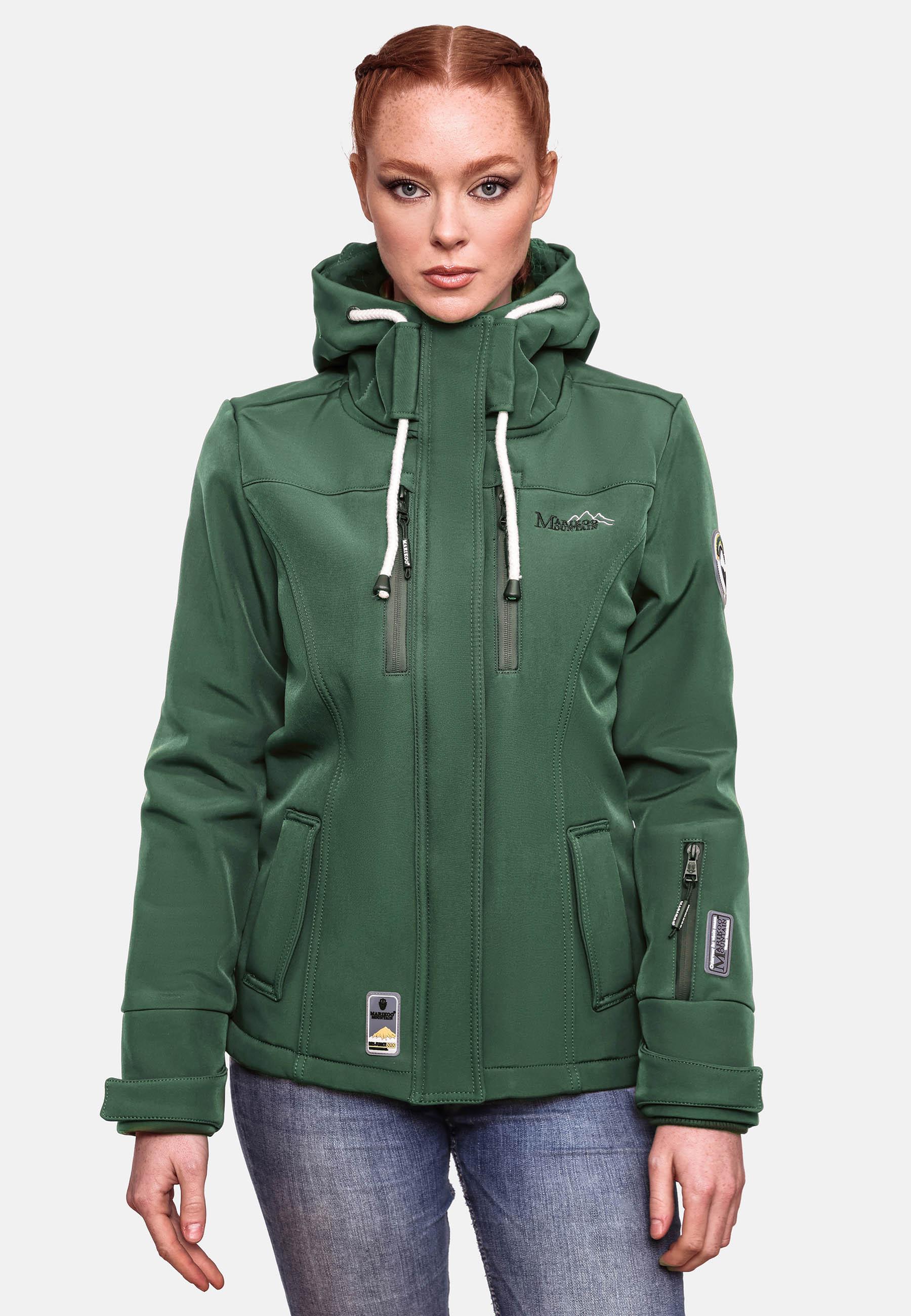 Übergang Softshell-Jacke mit Kapuze "Kleinezicke" Dusty Green