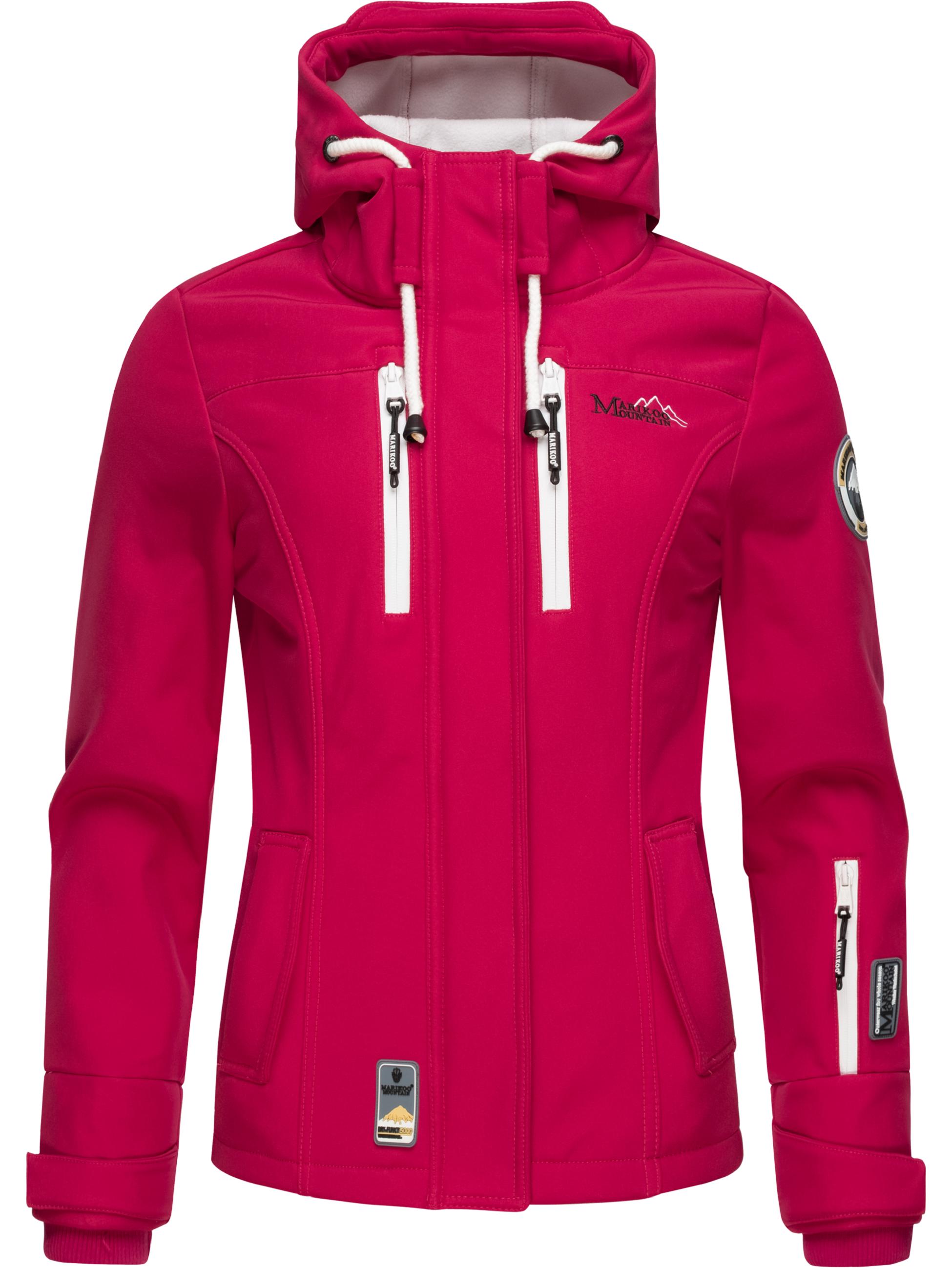 Übergang Softshell-Jacke mit Kapuze "Kleinezicke" Fuchsia