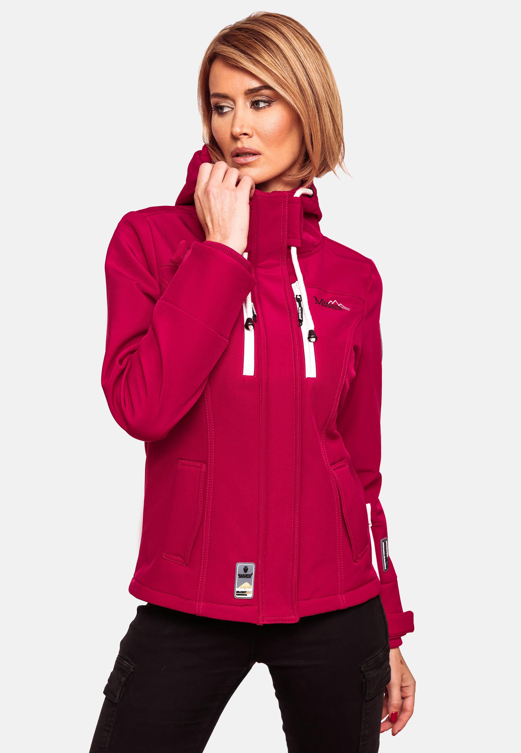 Übergang Softshell-Jacke mit Kapuze "Kleinezicke" Fuchsia