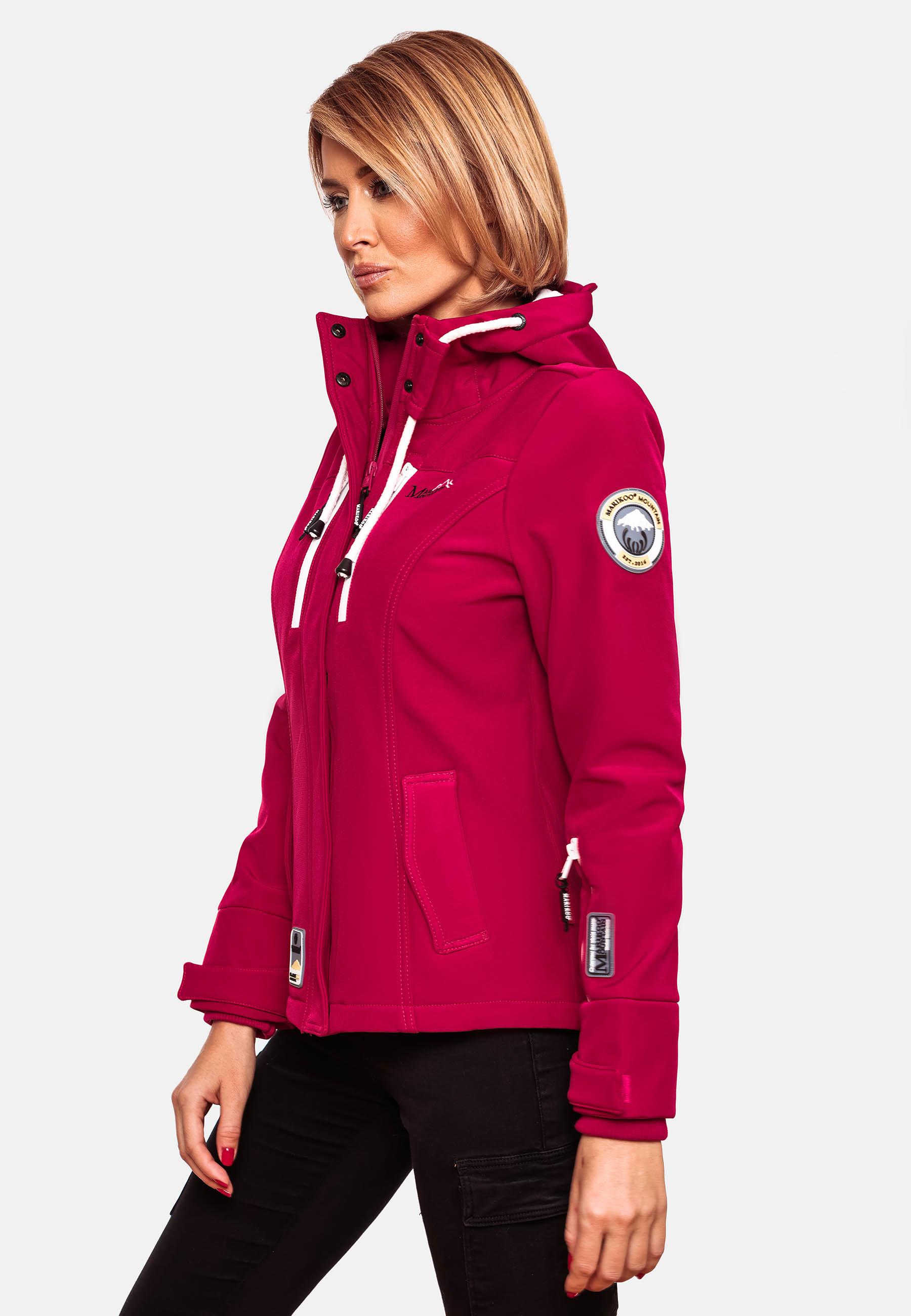 Übergang Softshell-Jacke mit Kapuze "Kleinezicke" Fuchsia