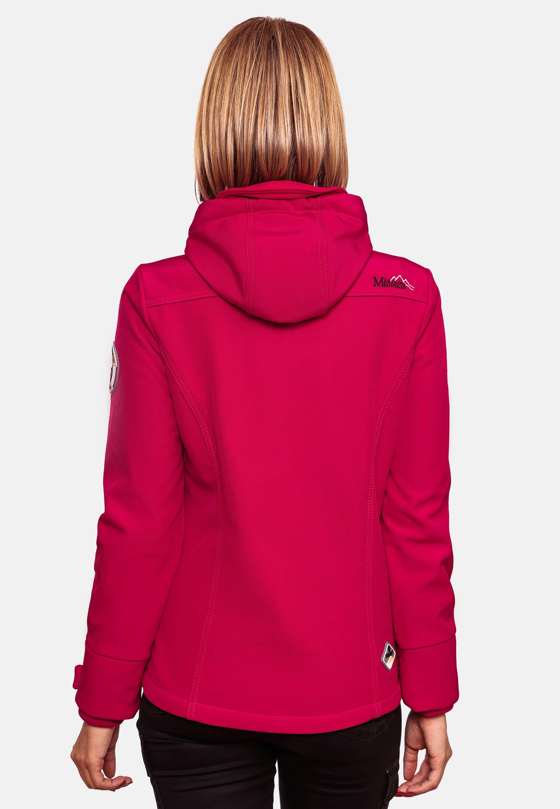 Übergang Softshell-Jacke mit Kapuze "Kleinezicke" Fuchsia