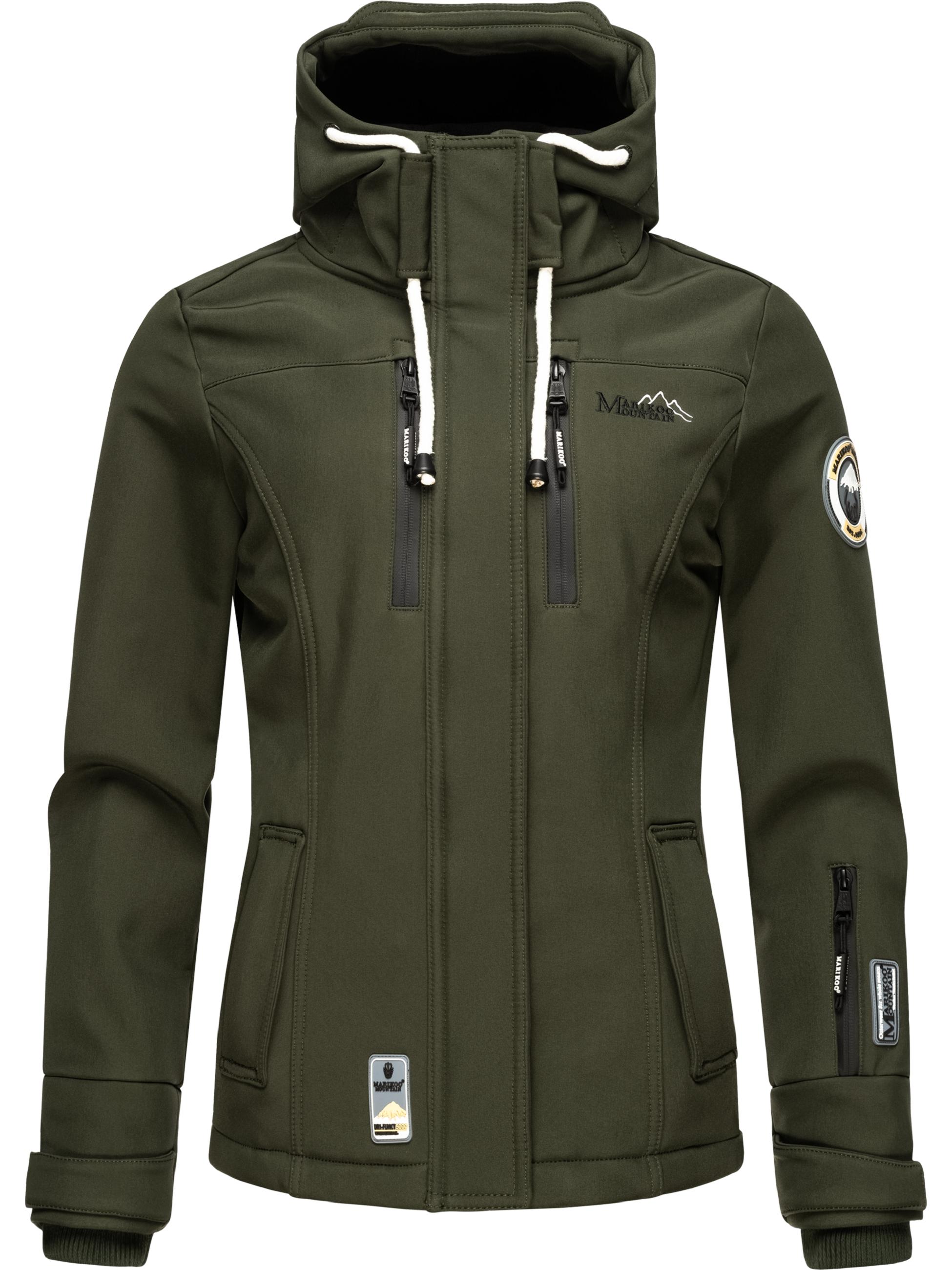 Übergang Softshell-Jacke mit Kapuze "Kleinezicke" Olive