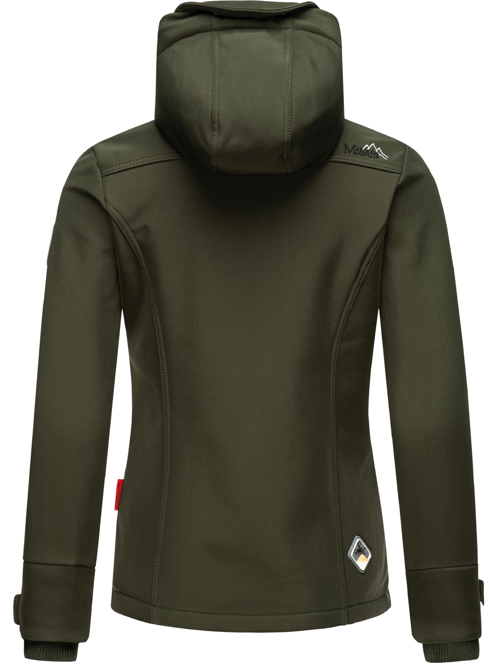 Übergang Softshell-Jacke mit Kapuze "Kleinezicke" Olive