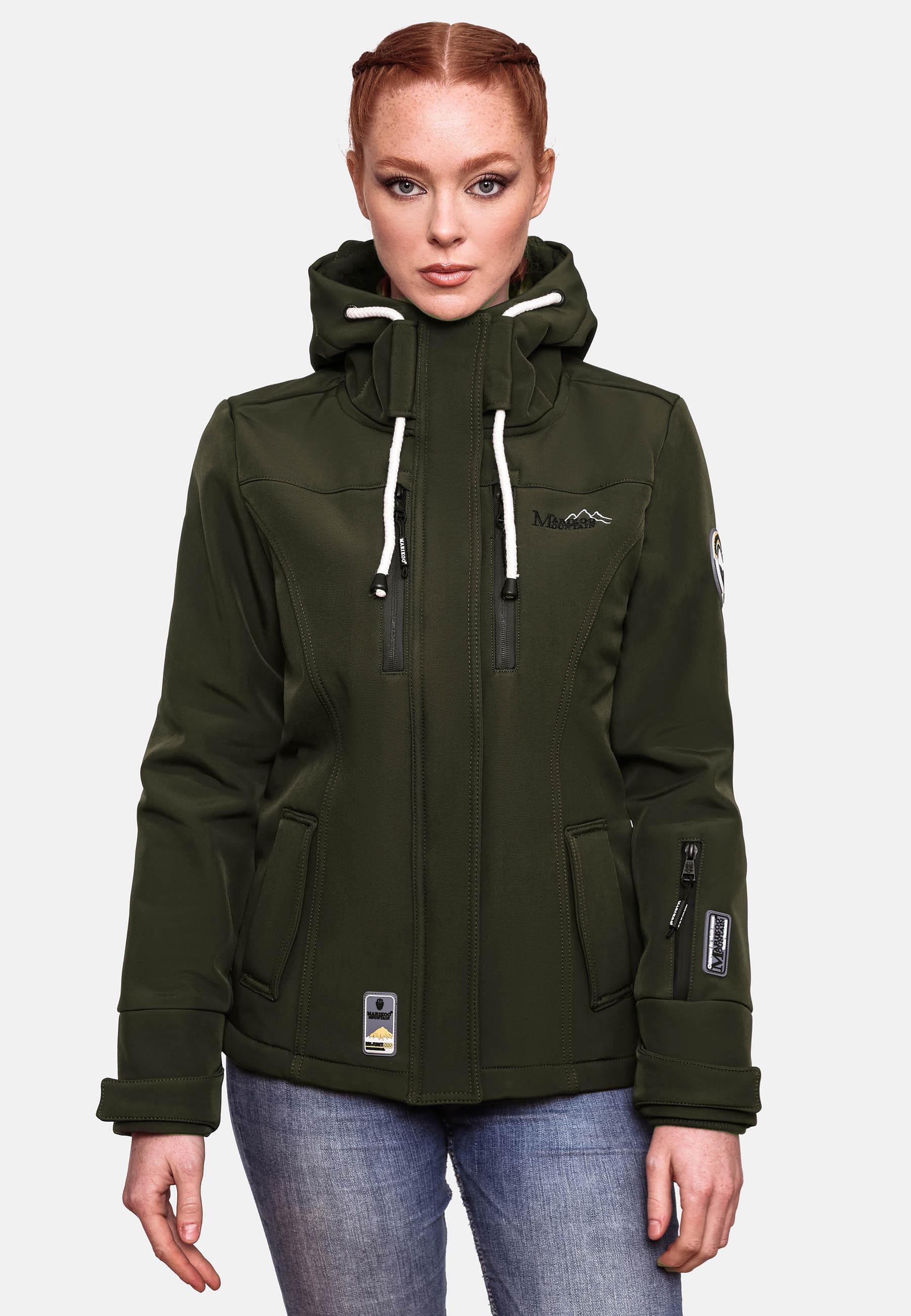 Übergang Softshell-Jacke mit Kapuze "Kleinezicke" Olive