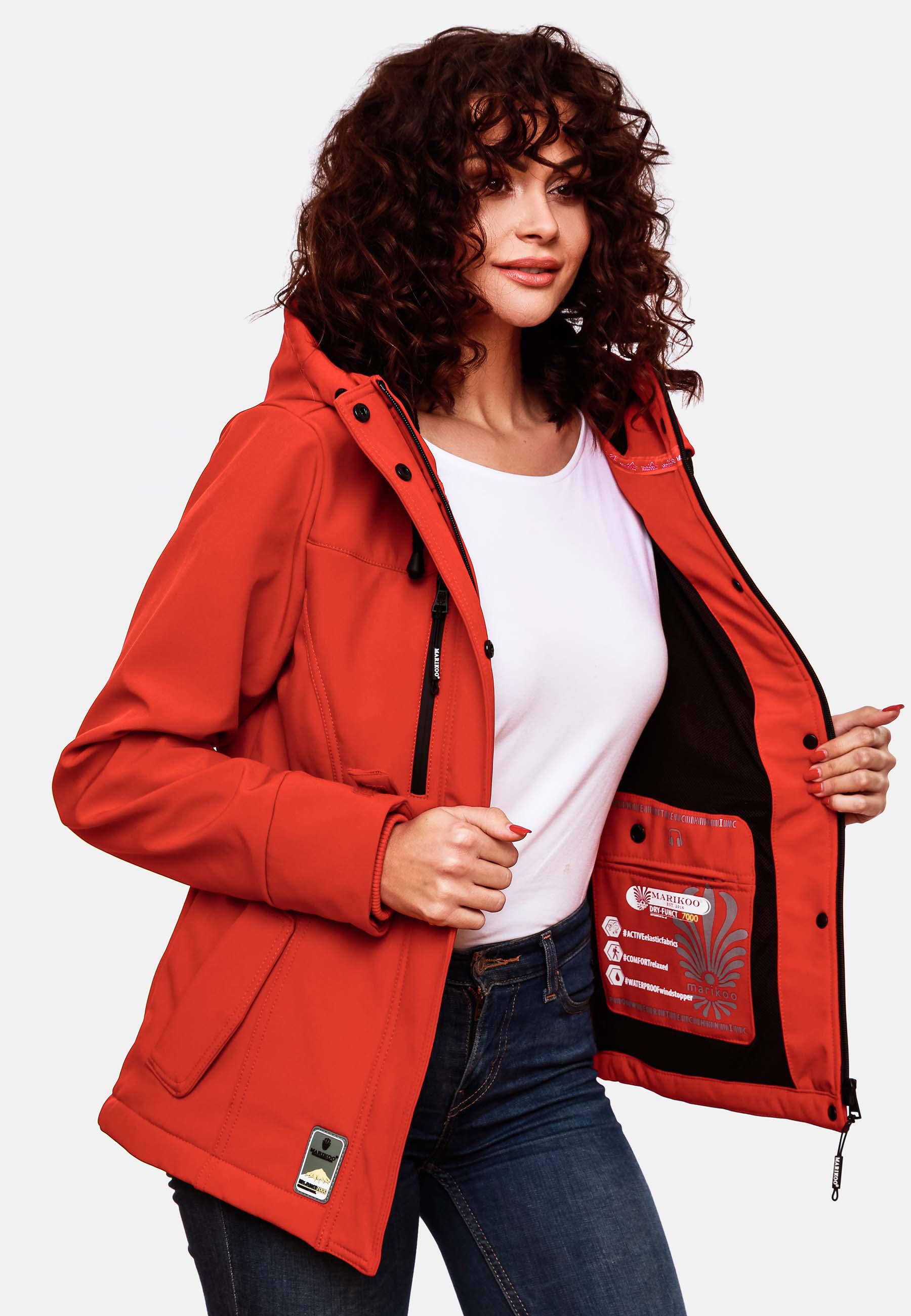 Übergang Softshell-Jacke mit Kapuze "Kleinezicke" Red