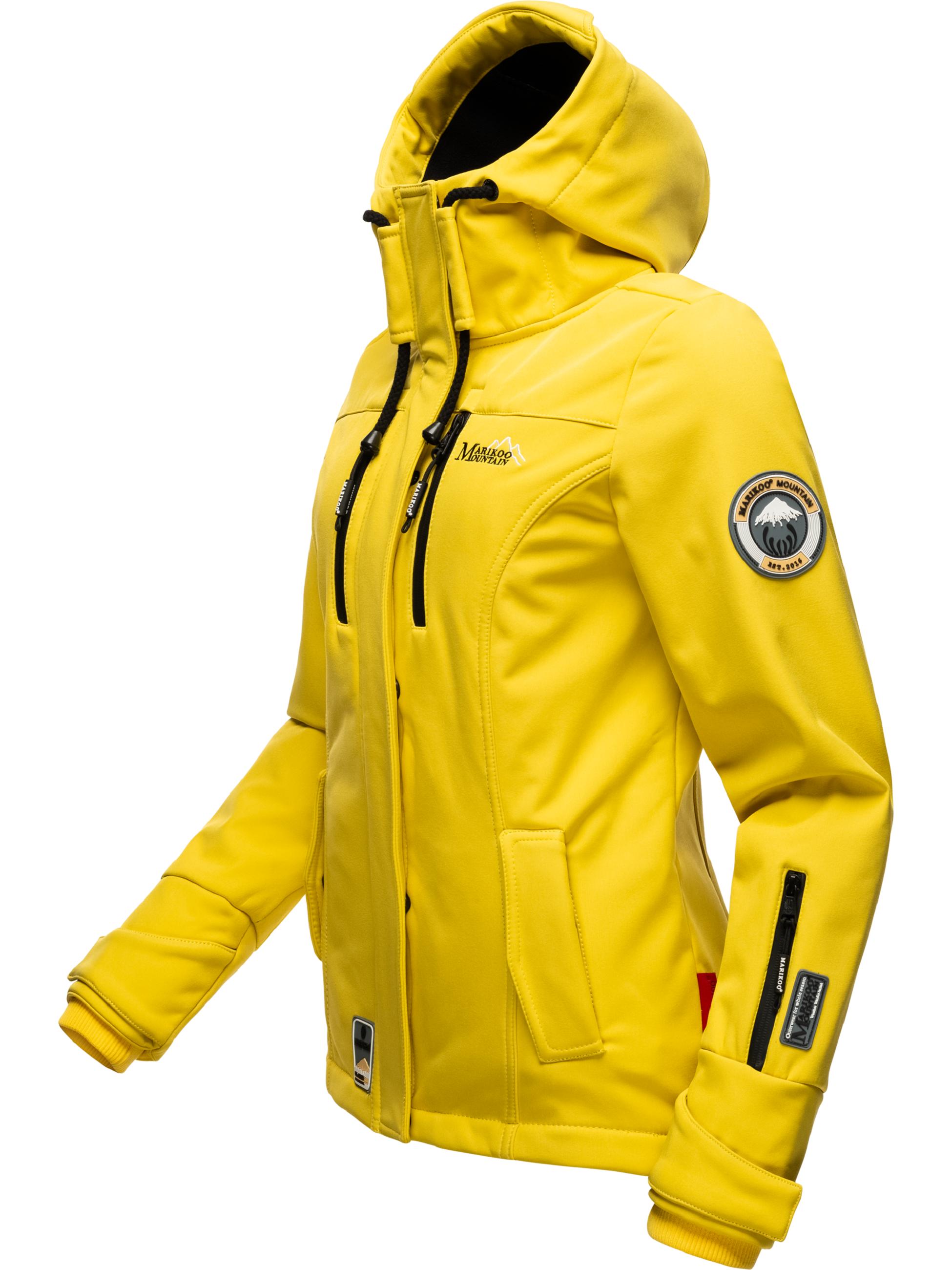 Übergang Softshell-Jacke mit Kapuze "Kleinezicke" Yellow