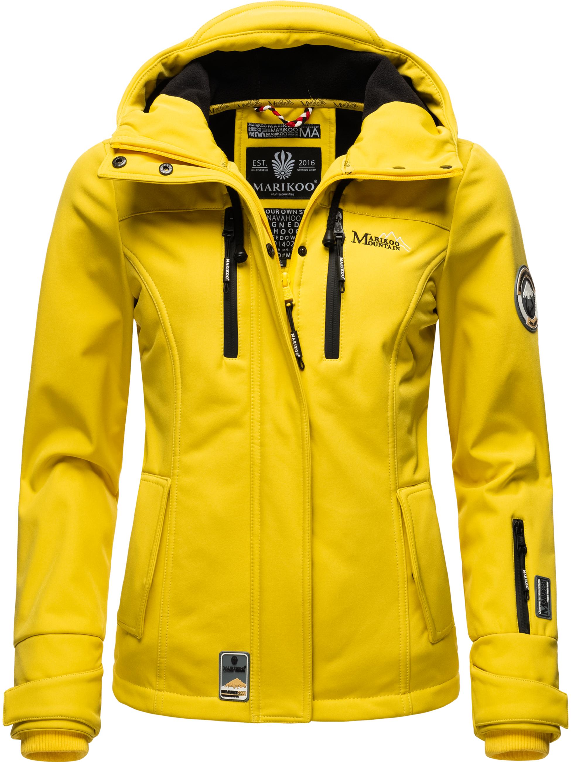 Übergang Softshell-Jacke mit Kapuze "Kleinezicke" Yellow