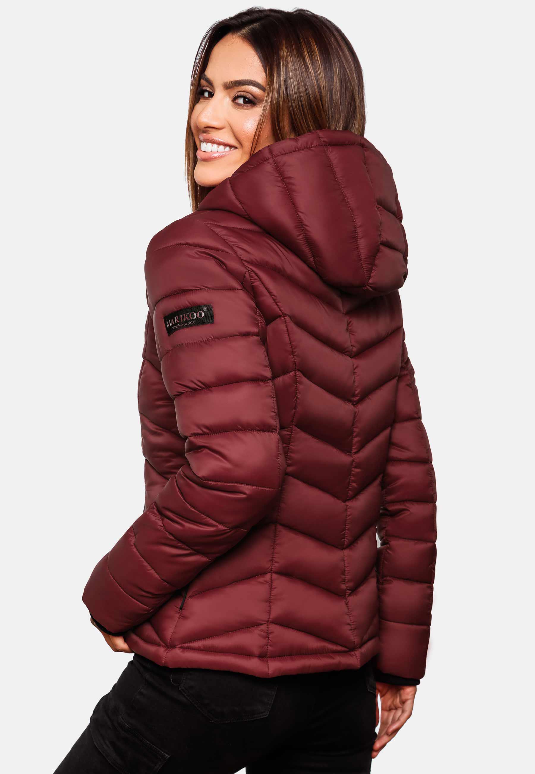 Leichte Steppjacke mit Kapuze "Kuala" Bordeaux2