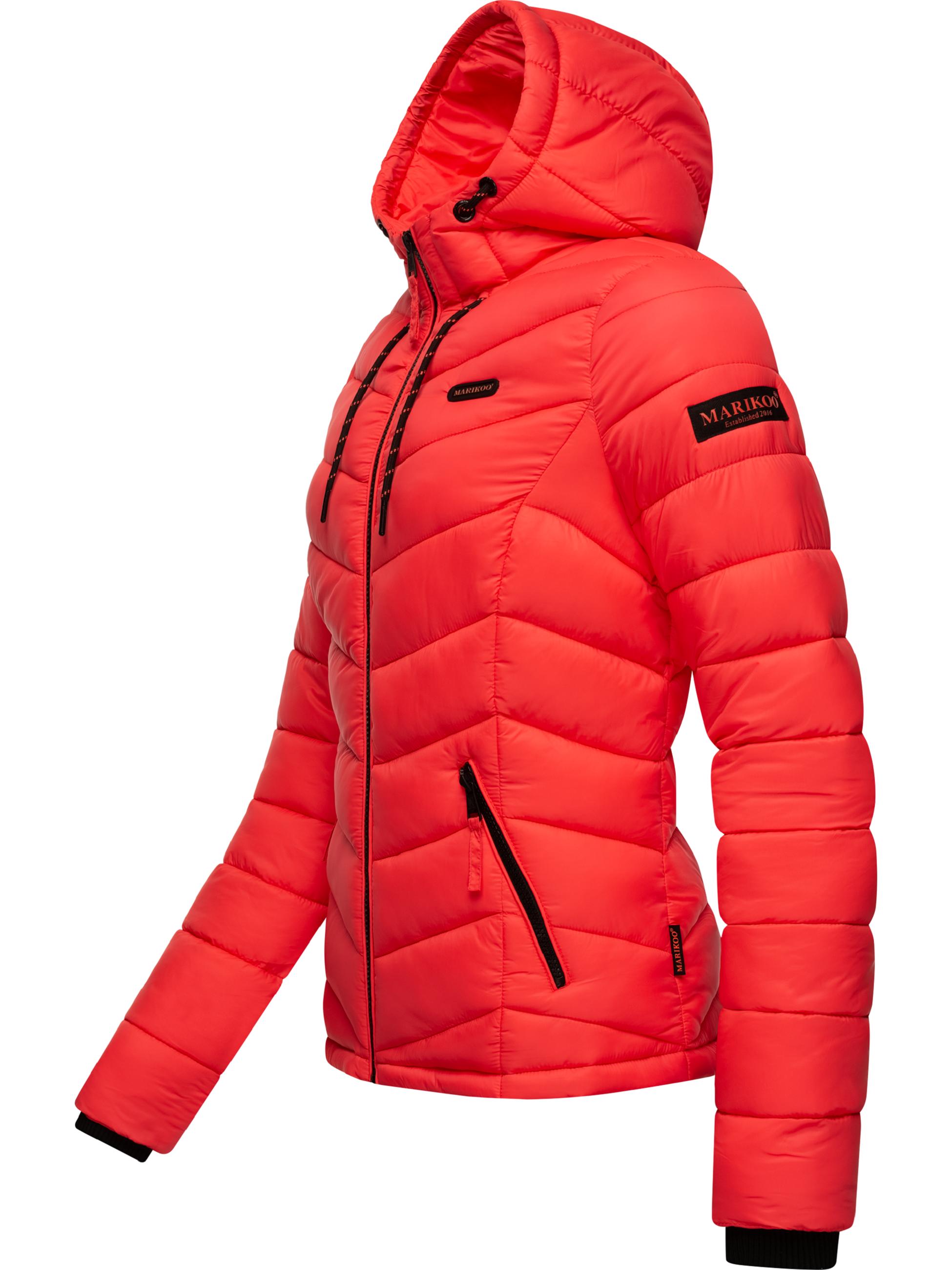 Leichte Steppjacke mit Kapuze "Kuala" Neon Coral2