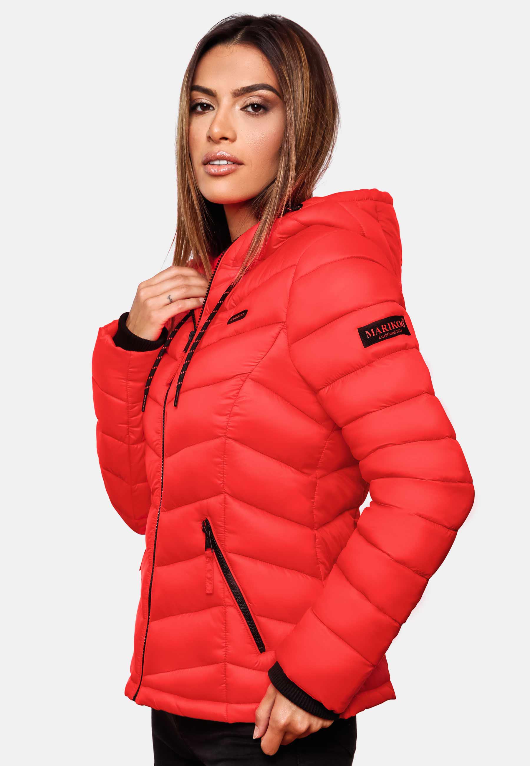 Leichte Steppjacke mit Kapuze "Kuala" Neon Coral2