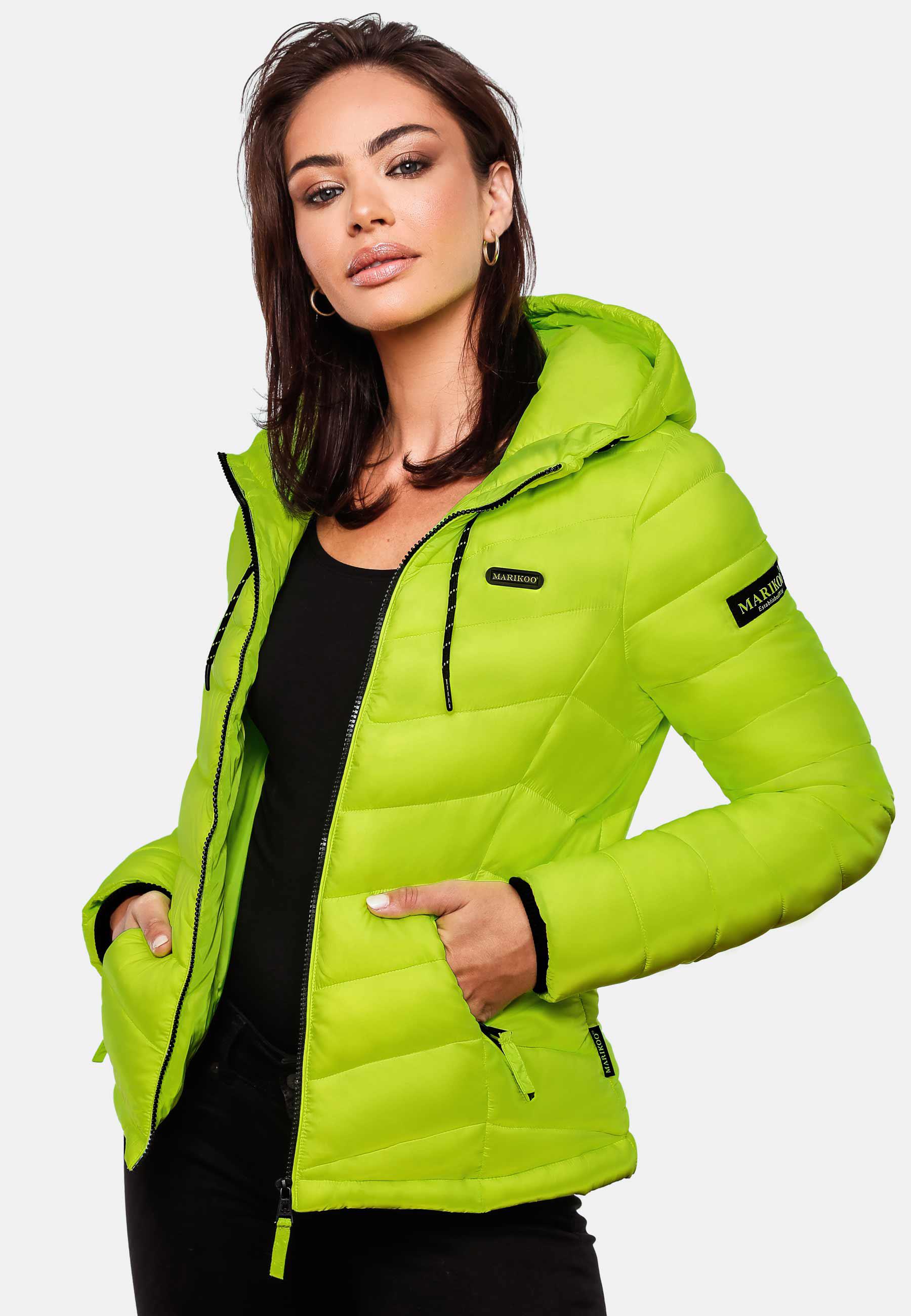 Leichte Steppjacke mit Kapuze "Kuala" Neon Green2