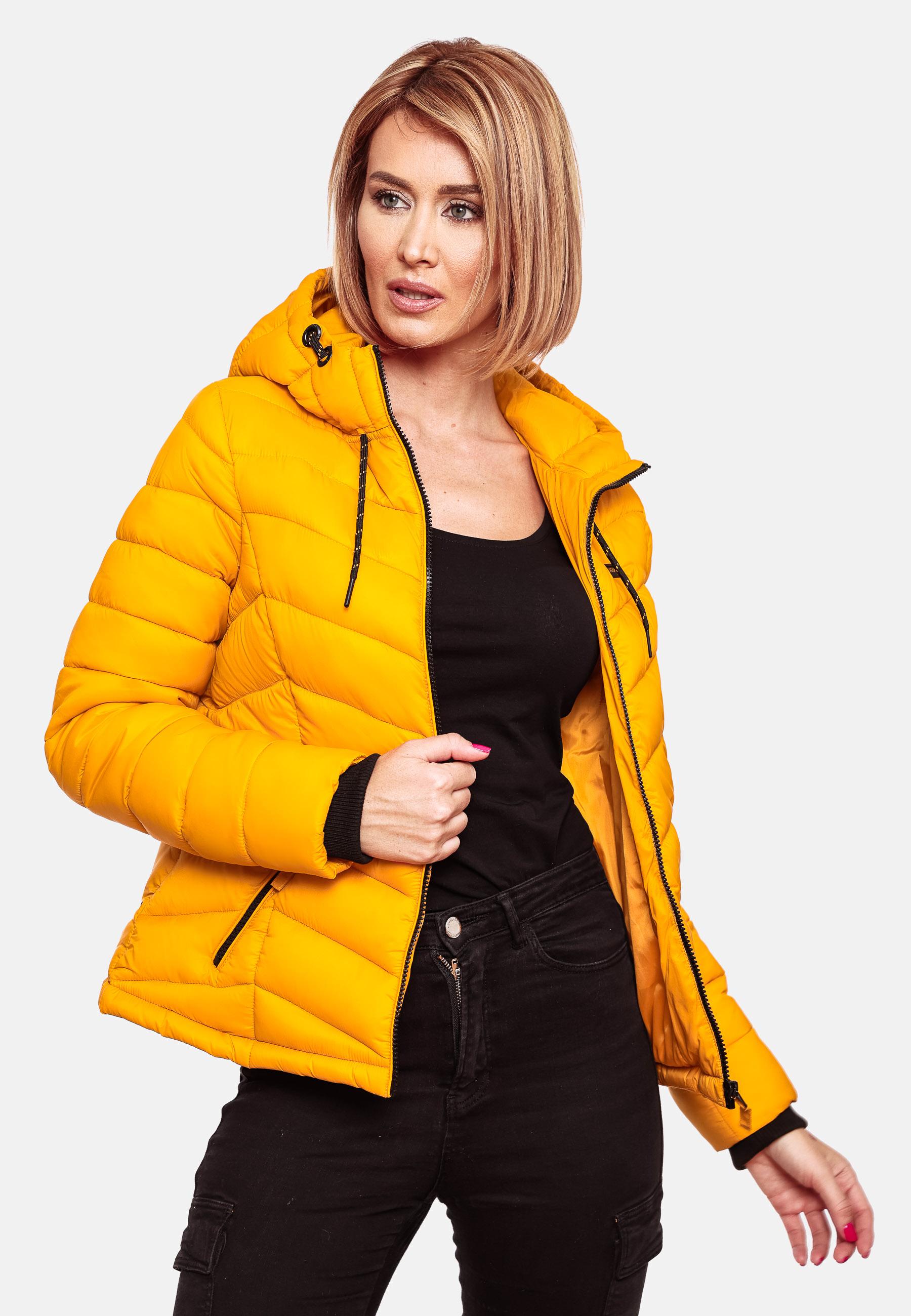 Leichte Steppjacke mit Kapuze "Kuala" Yellow2