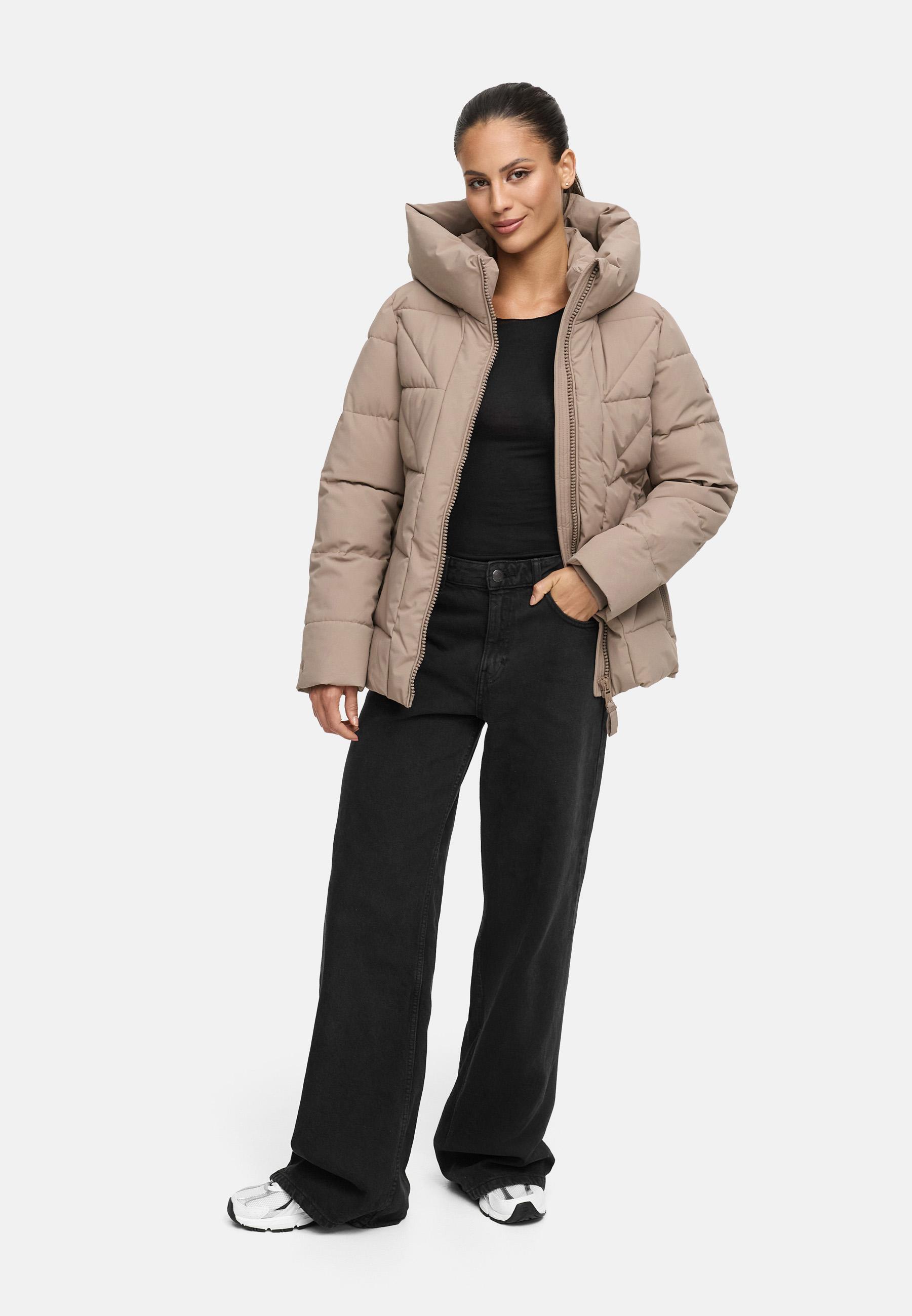 Winter Steppjacke "Kuschelnasee 16" Taupe Grey