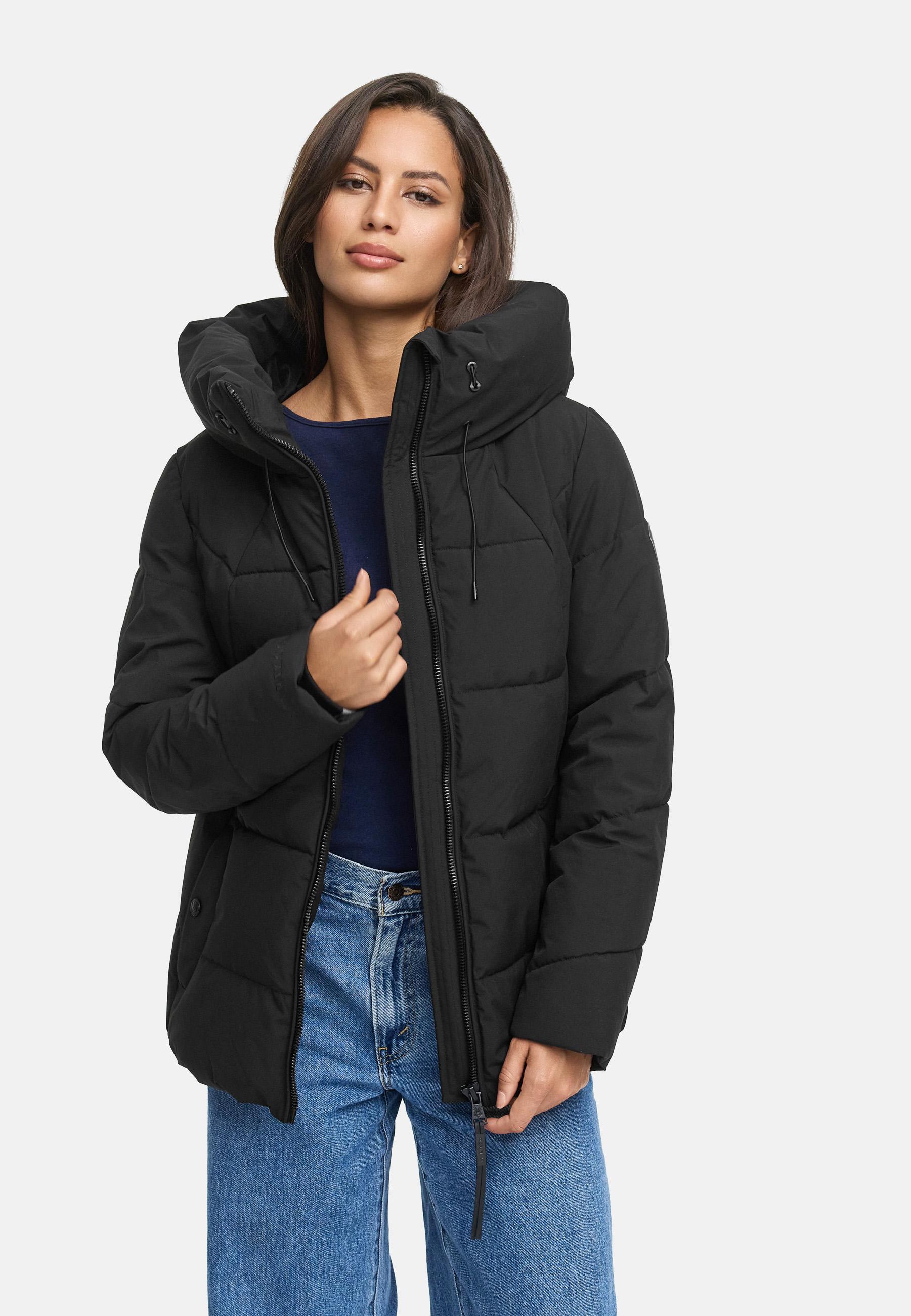 Winter Steppjacke mit Kapuze "Kuscheltatze XVI" Black