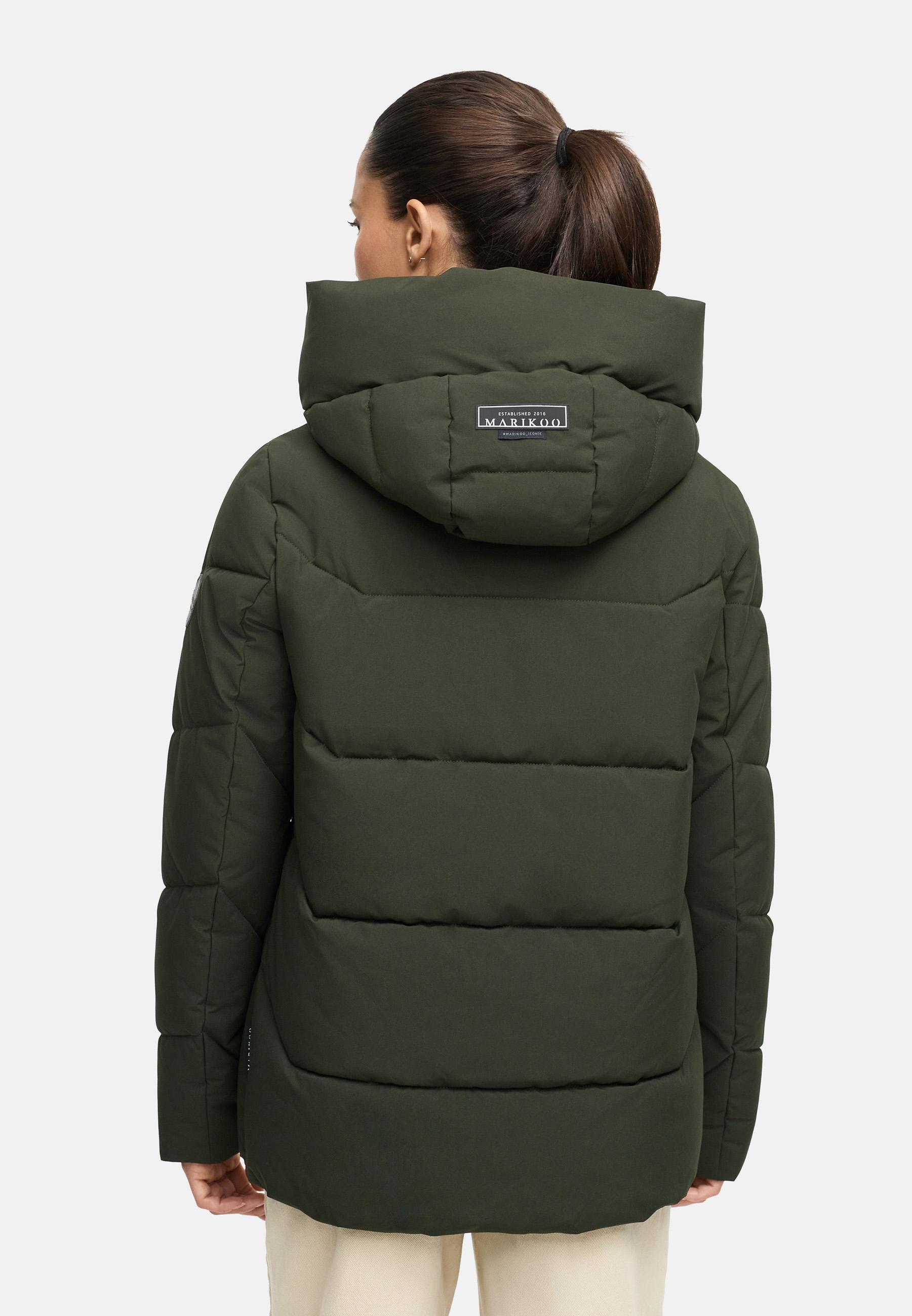 Winter Steppjacke mit Kapuze "Kuscheltatze XVI" Dark Olive