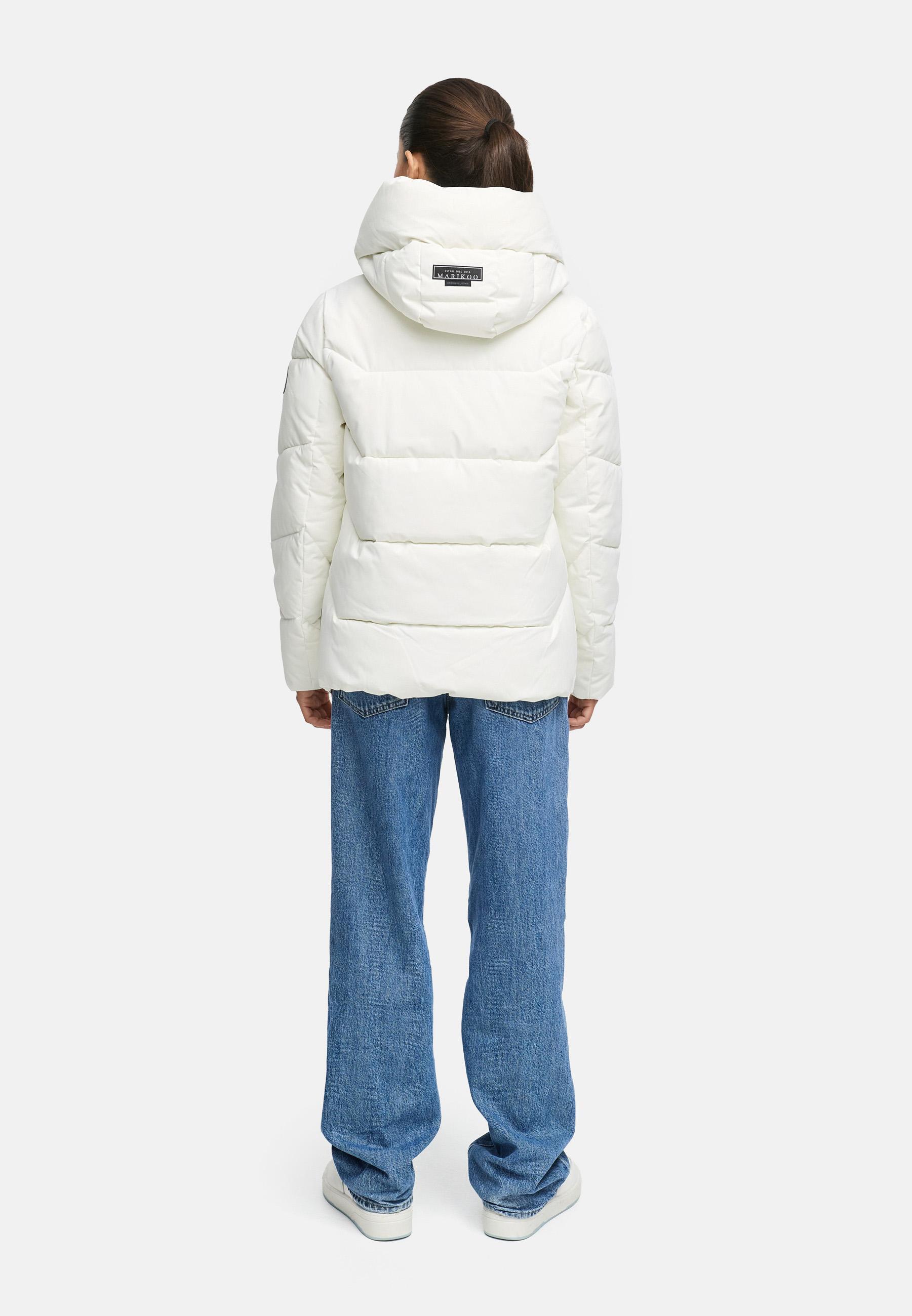 Winter Steppjacke mit Kapuze "Kuscheltatze XVI" Offwhite