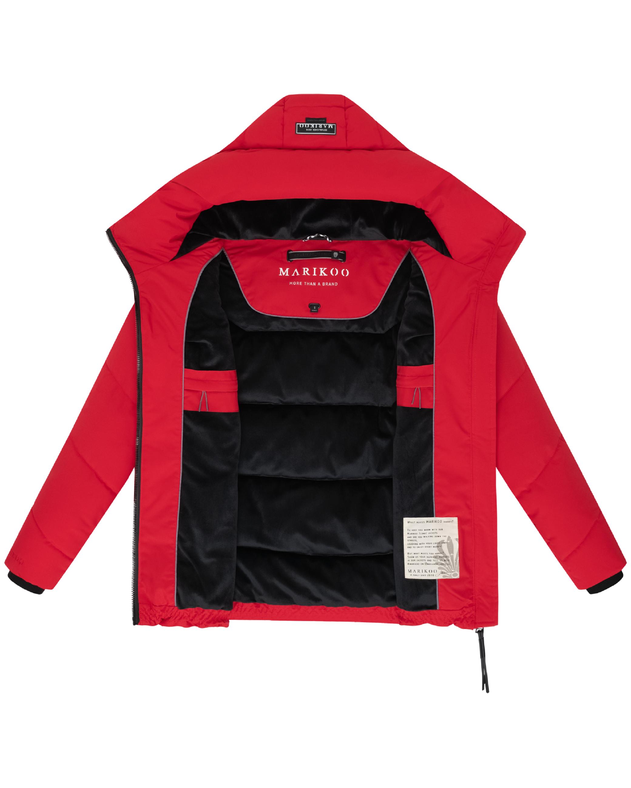 Winter Steppjacke mit Kapuze "Kuscheltatze XVI" Salsa Red