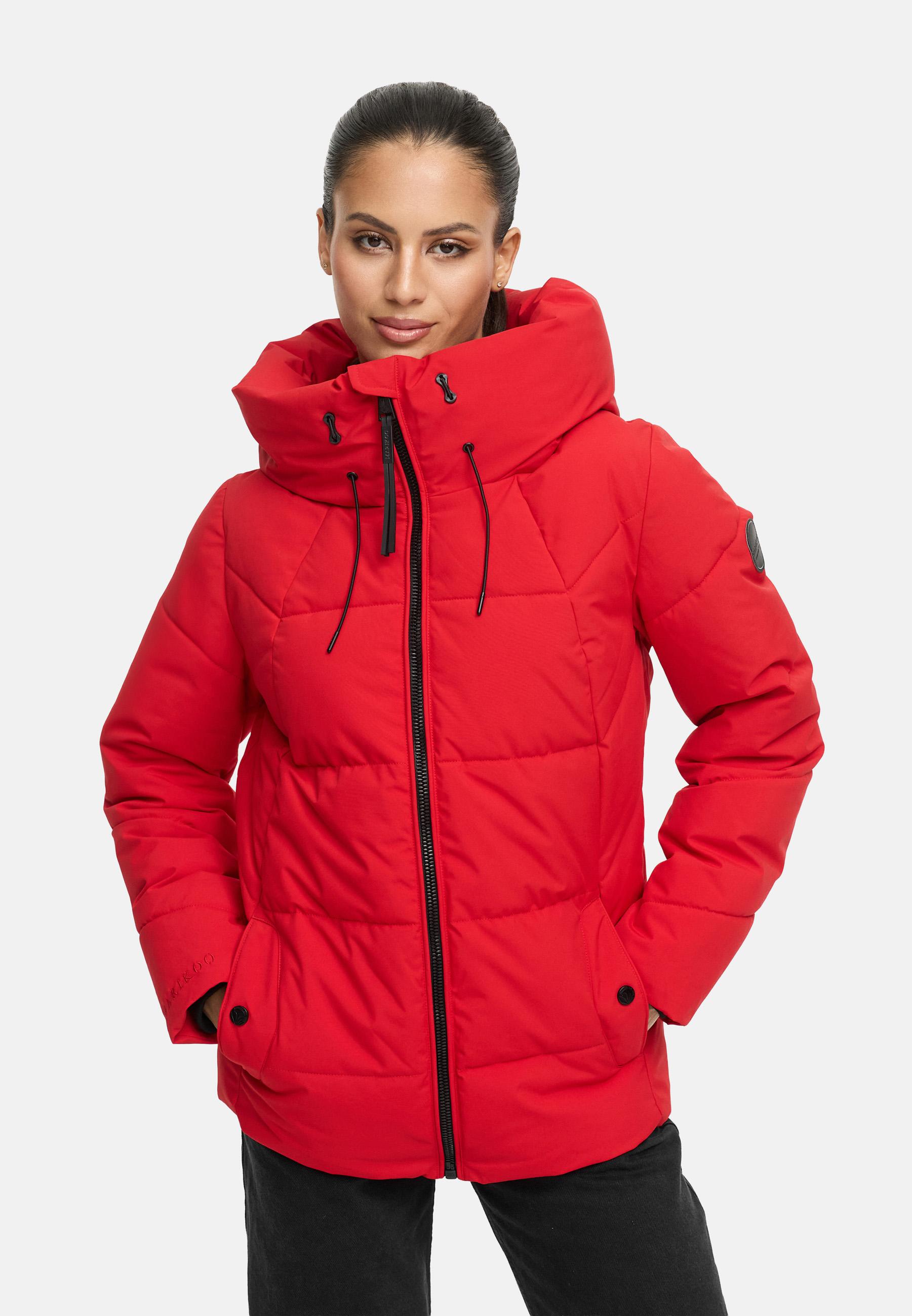 Winter Steppjacke mit Kapuze "Kuscheltatze XVI" Salsa Red